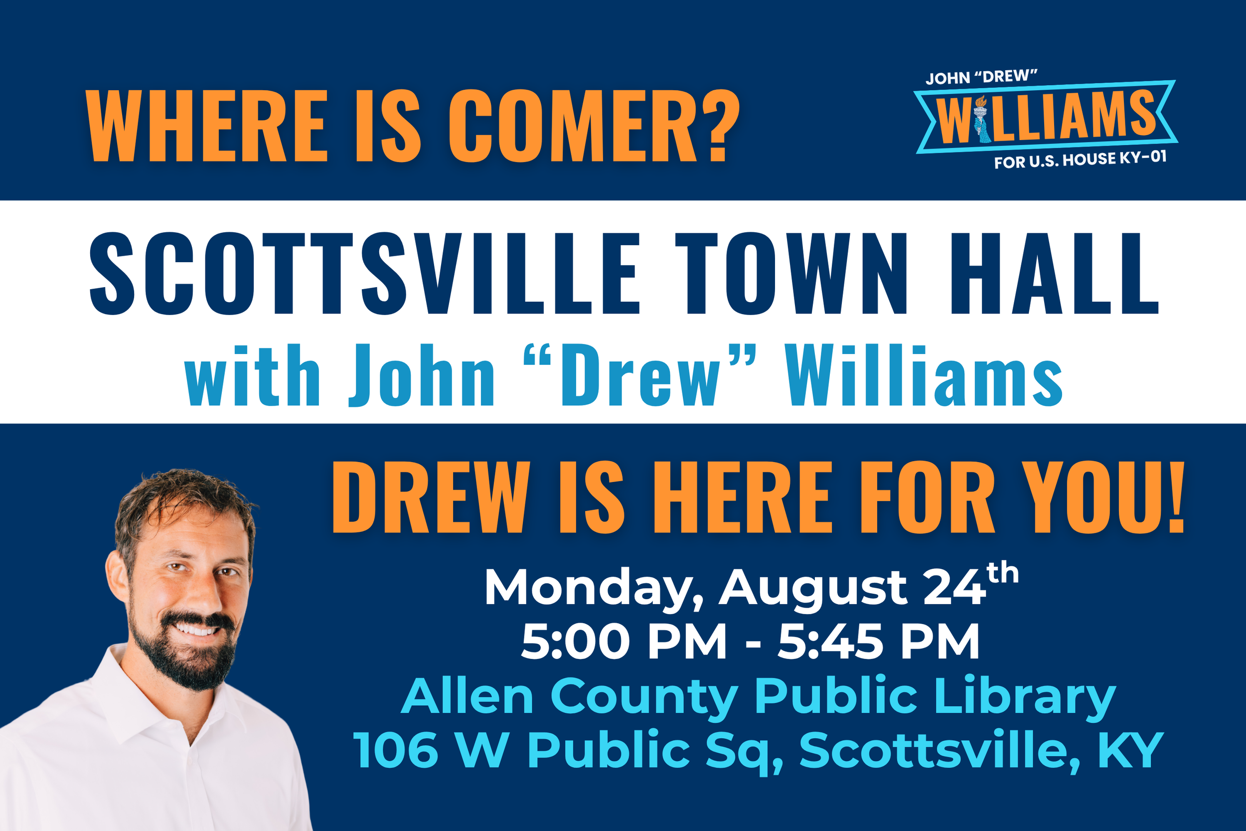 Scottsville Town Hall with Drew