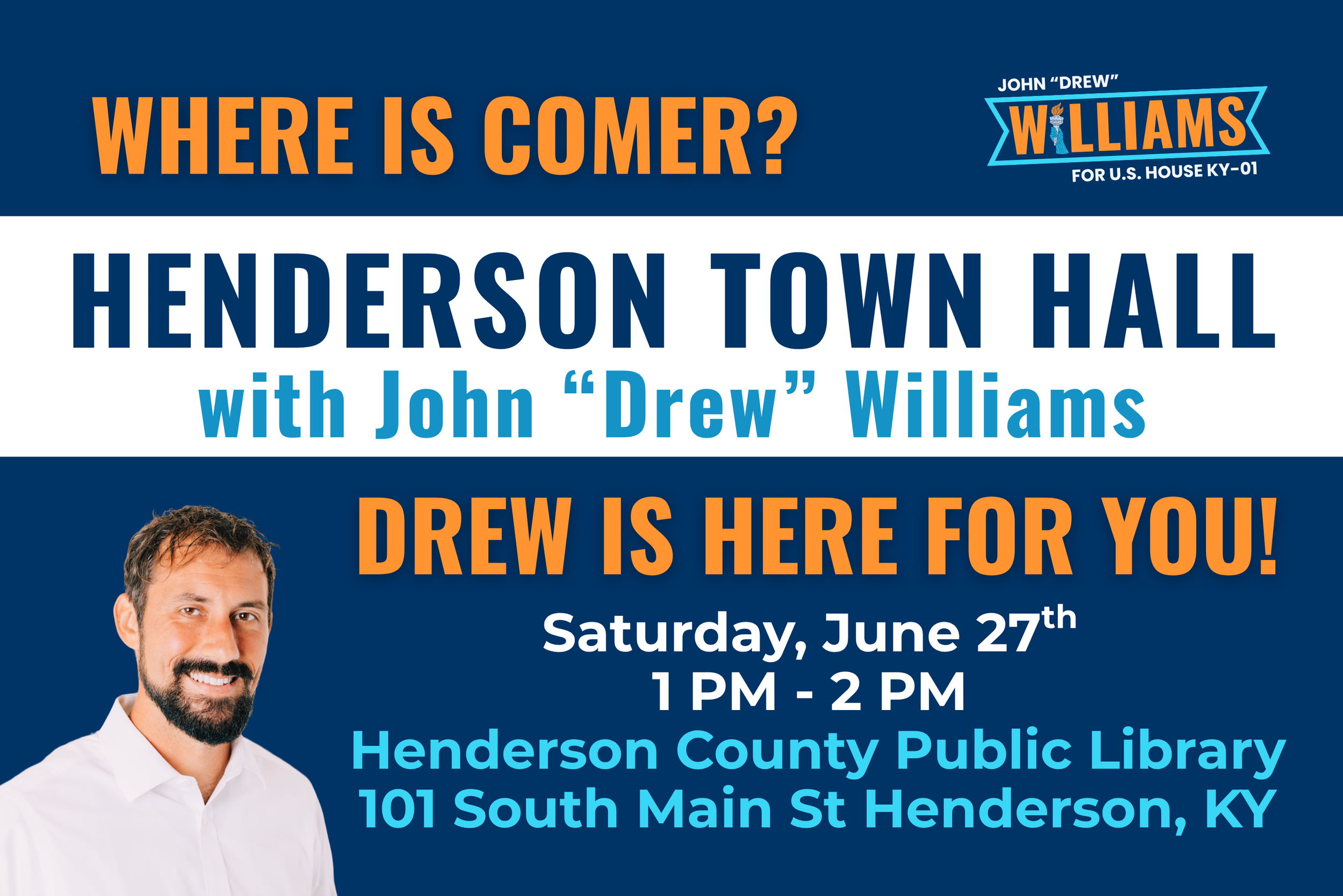 Henderson Town Hall with Drew