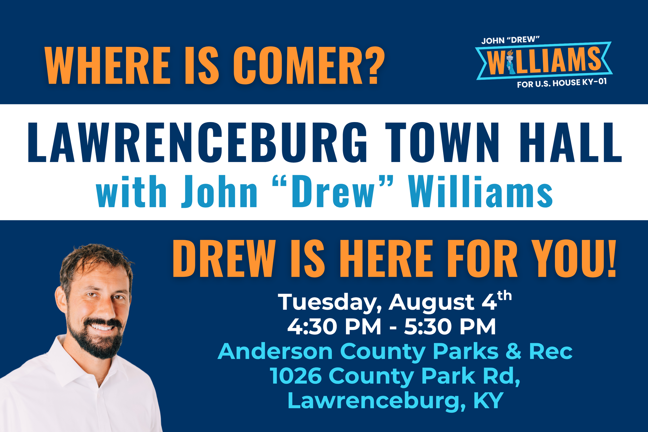 Lawrenceburg Town Hall with Drew