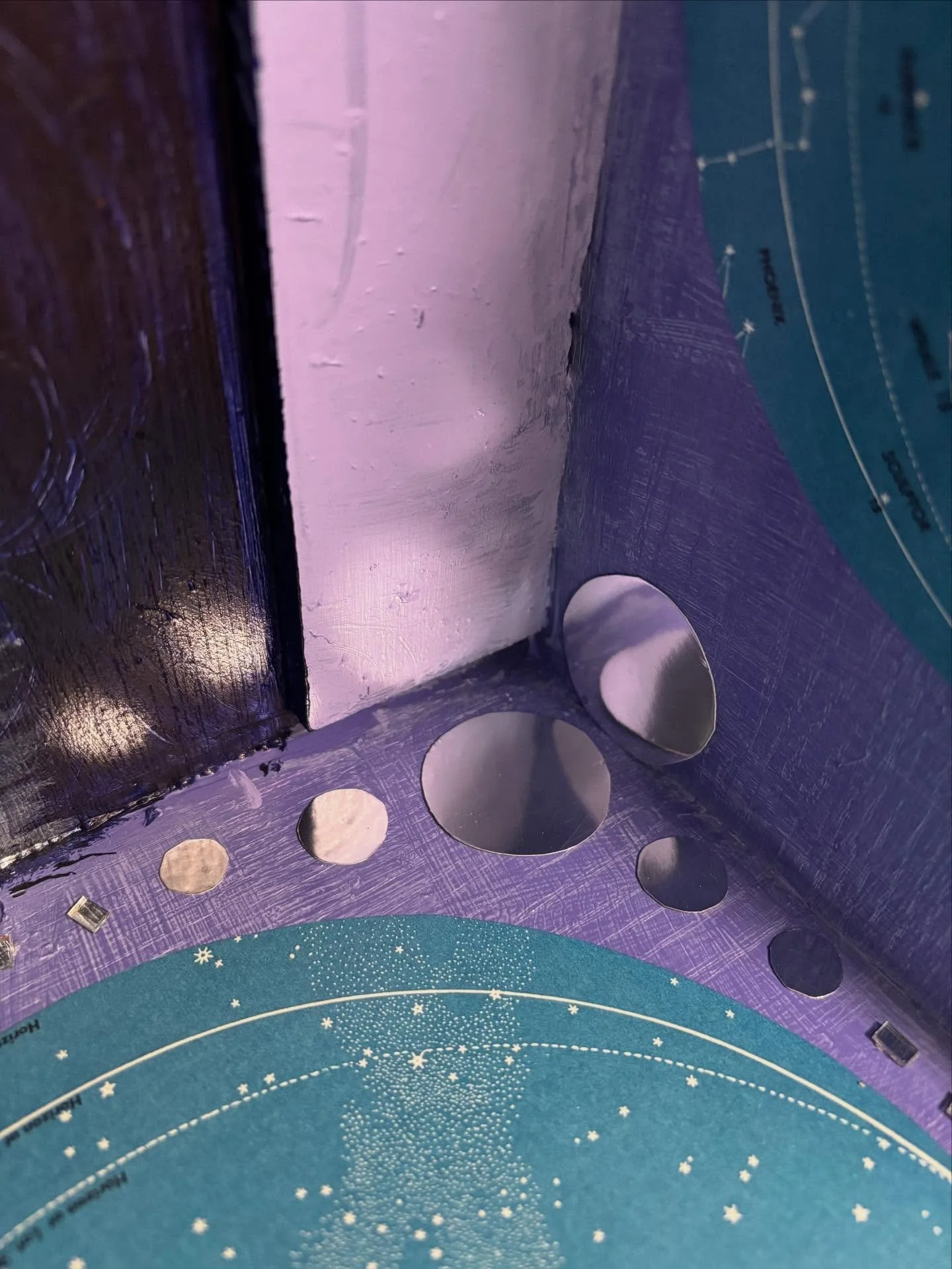 I&rsquo;m Playing with silver paper to bring some light into this deep box (there may or may not also be a 1&rdquo; disco ball 🪩 coming into play soon). Anyway - Check out those reflections!

Actually &ldquo;Bringing light into dark corners&rdquo; m