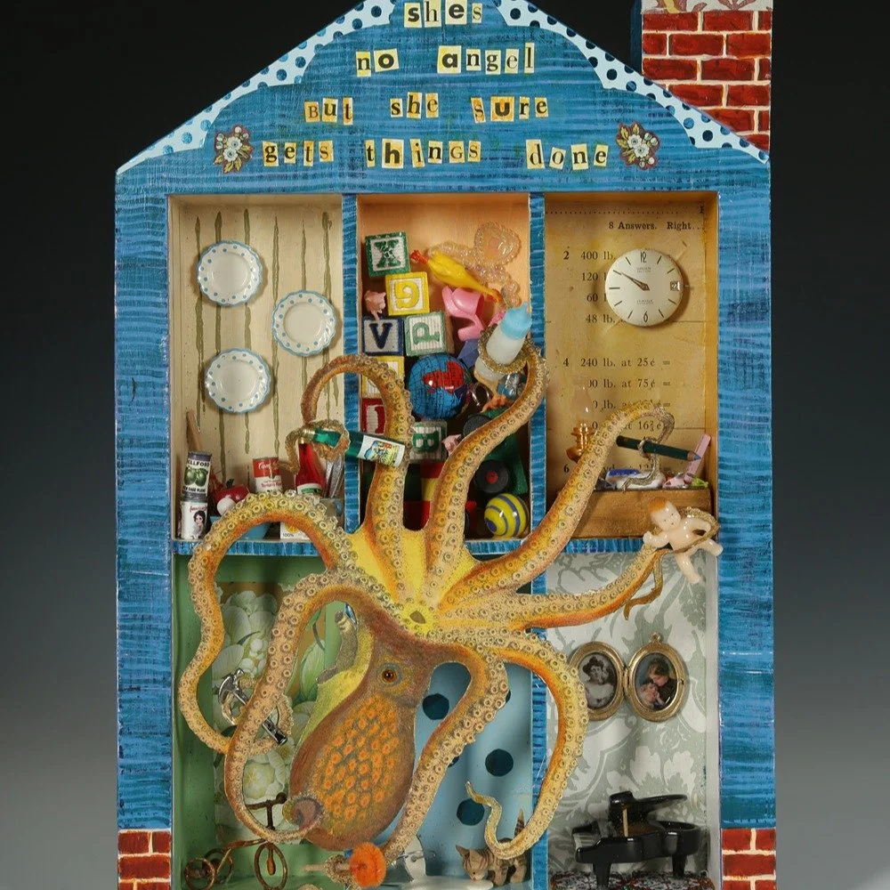 For today's post, I bring you a piece that is BOTH the May image in the 2026 Calendar, AND available as an 11" X 14" glossy poster!

"She's No Angel" is a goof on the Victorian Era feminine ideal that a woman should be &ldquo;The 