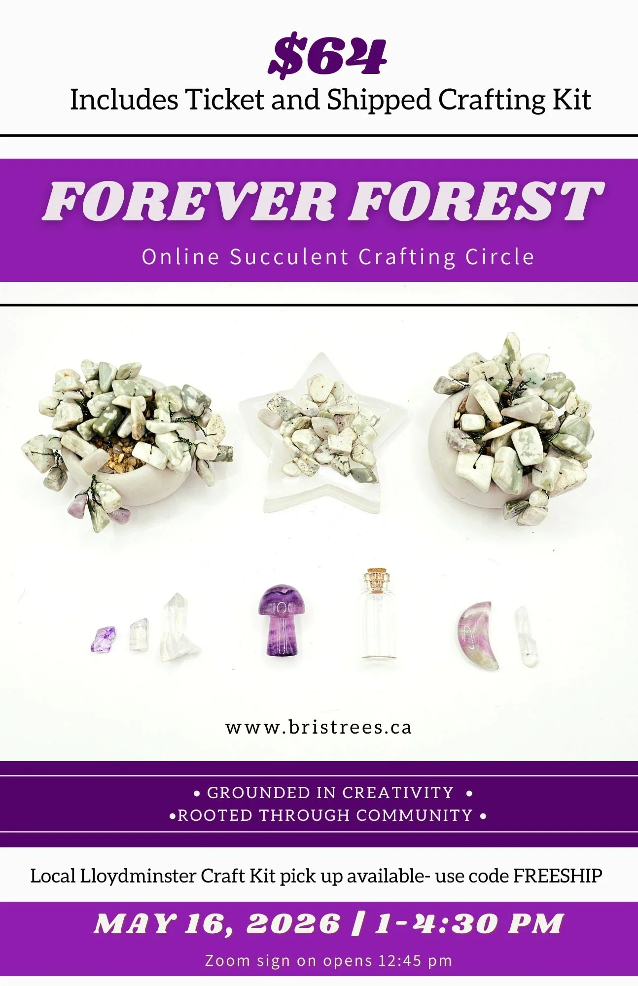 Forever Forest Crafting Circle: Online Succulent Circle 