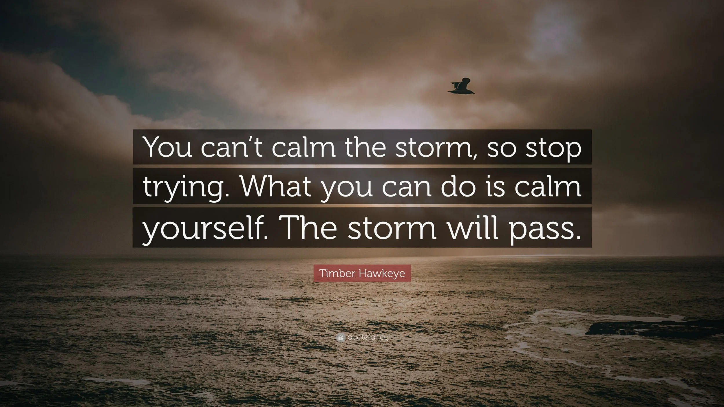 You cannot think yourself calm