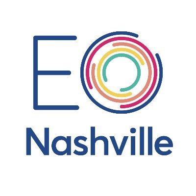 The logo for EO Nashville, featuring the letters 'EO' with a colorful circular design and the word 'Nashville' below.