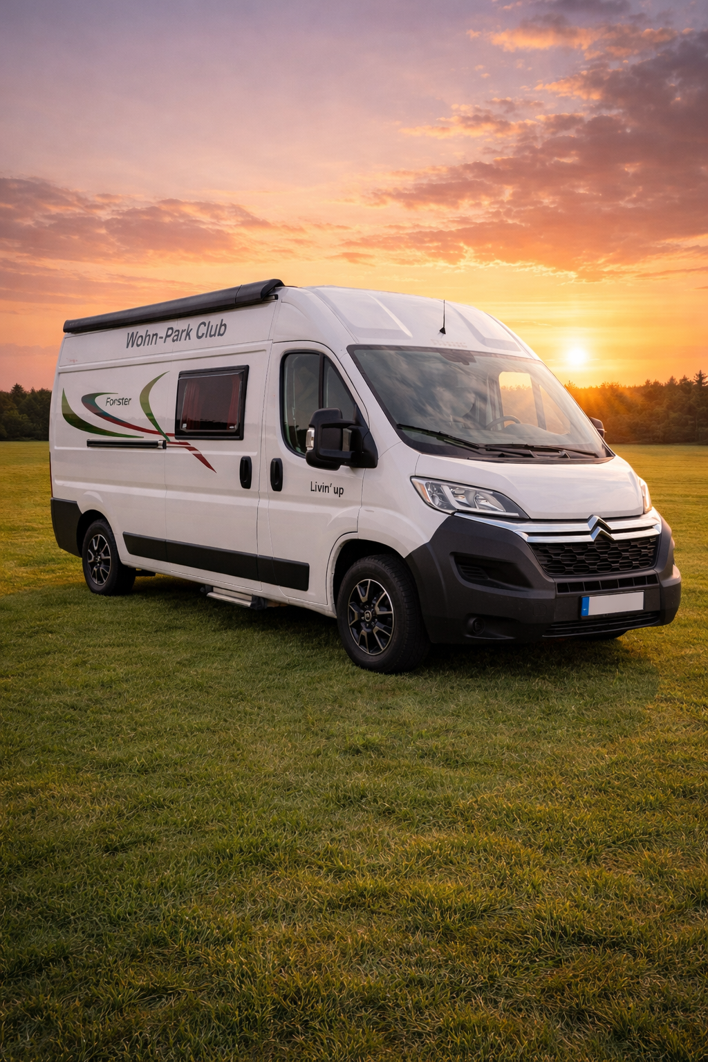 Forster 599  auf Campingplatz an der Ostsee, Forster camper, Camper mieten