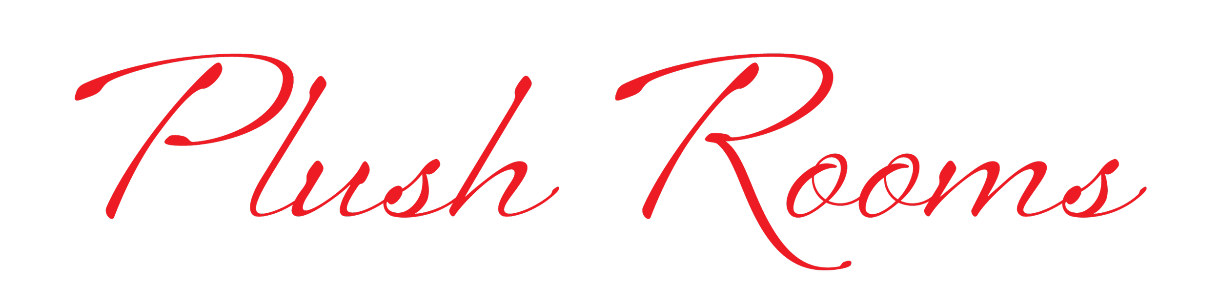 Stylized red text saying 'Push Rooms' on a black background.