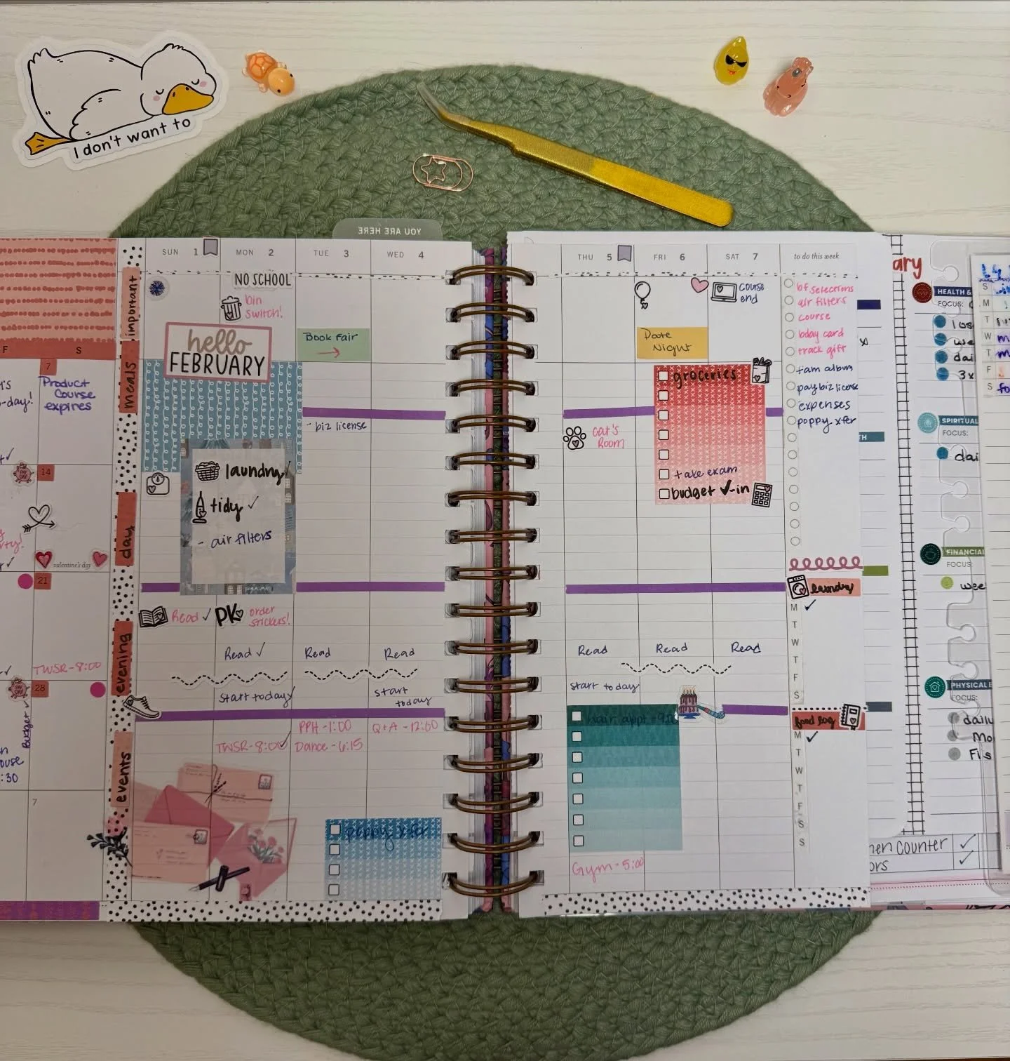 A closer look at what the main spread in my Laurel Denise Anne looked like this week! It&rsquo;s imperfectly planned but perfectly functional, ya know? 😉 

How&rsquo;s your week? Are you as ready for the weekend as I am? I had no idea how much the s