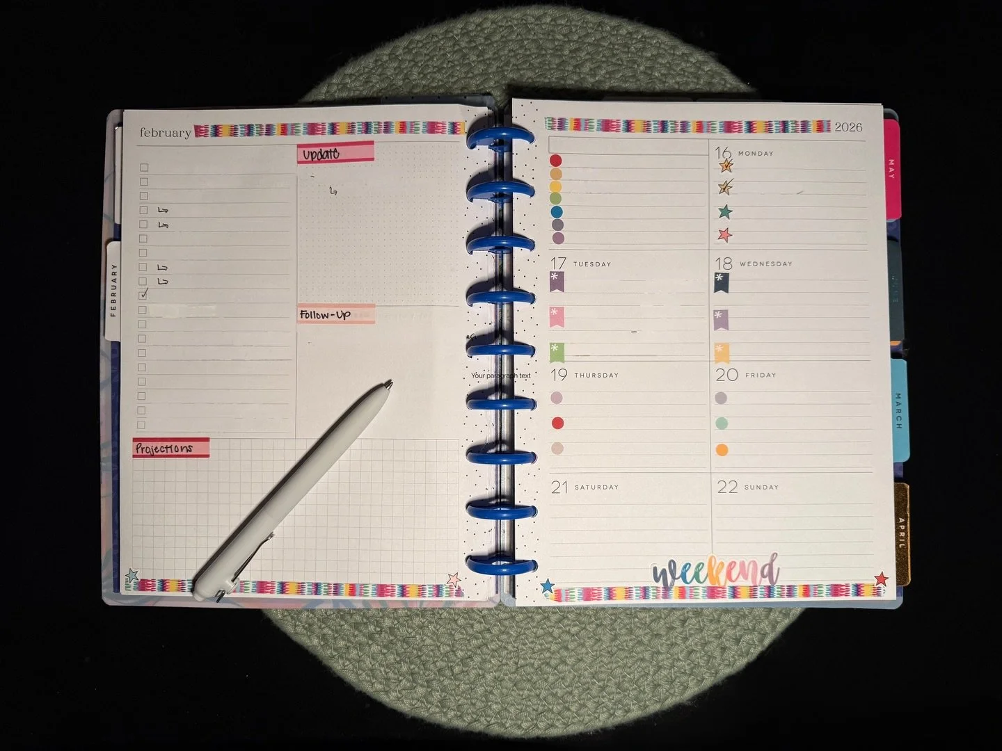 Work planner Wednesday! Forgot to take a picture before I started writing the confidential things 🤫 so the lines look a lil funky from my redacting 😂 just imagine a bunch of scribbled, random to-dos!

It&rsquo;s been super busy at work lately! I wi