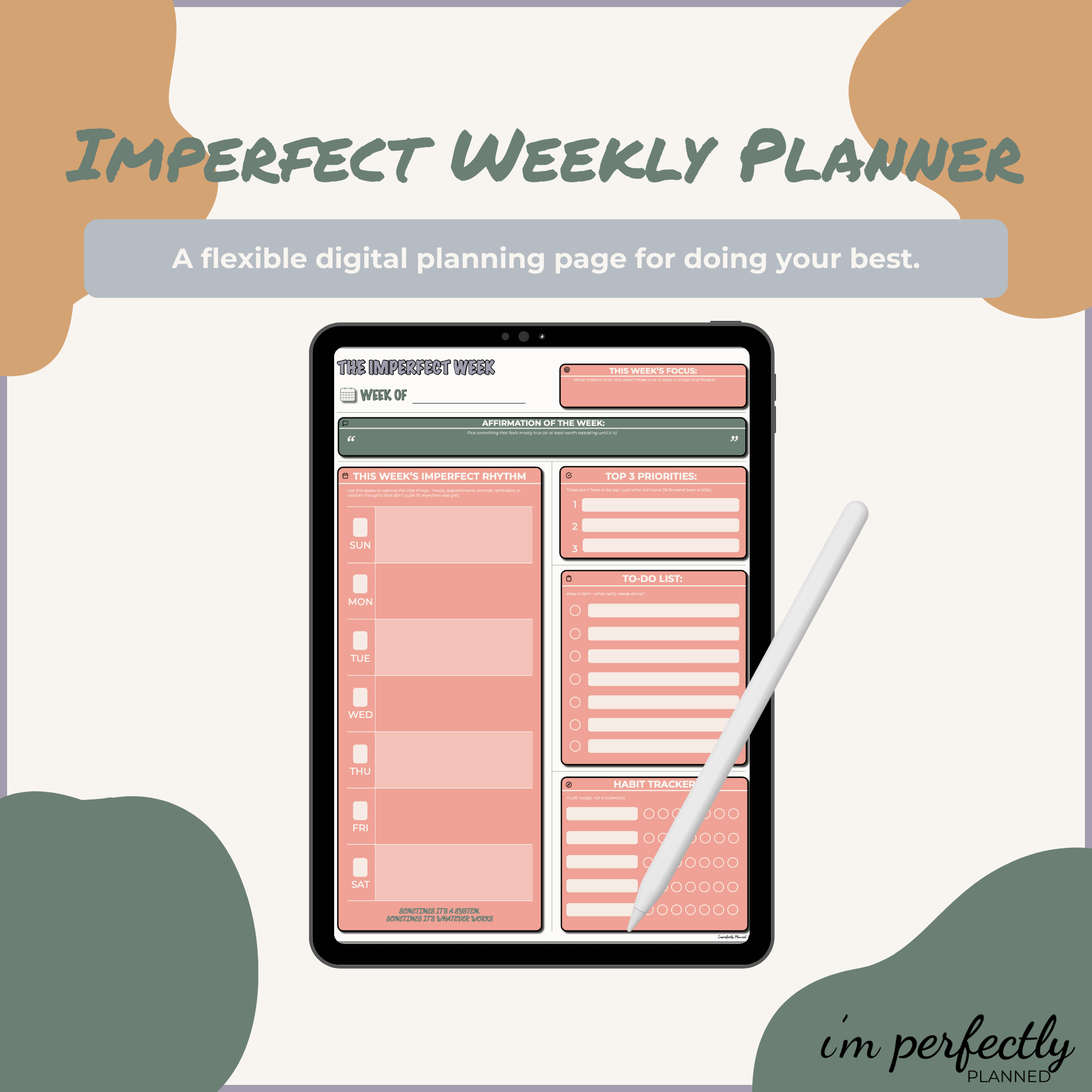The Imperfect Weekly Planner