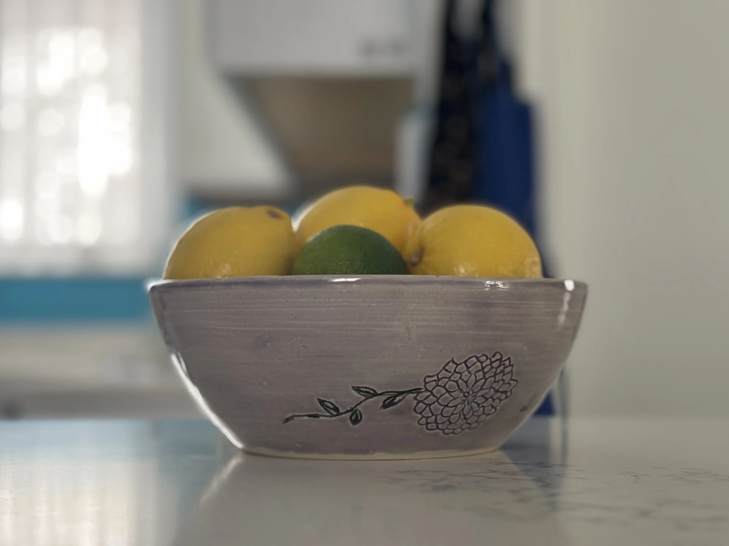 Lavender Floral Bowl