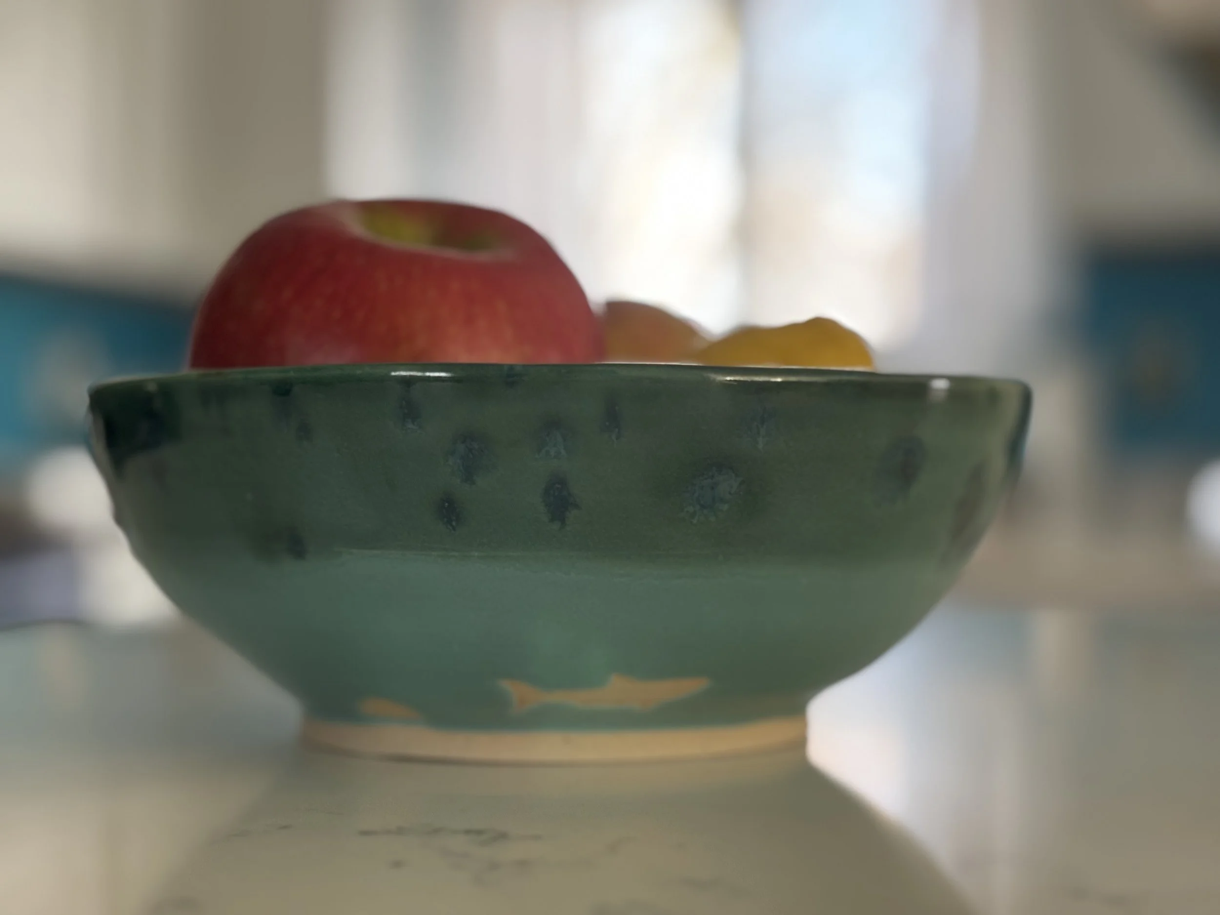 Turquoise and Olive bowl