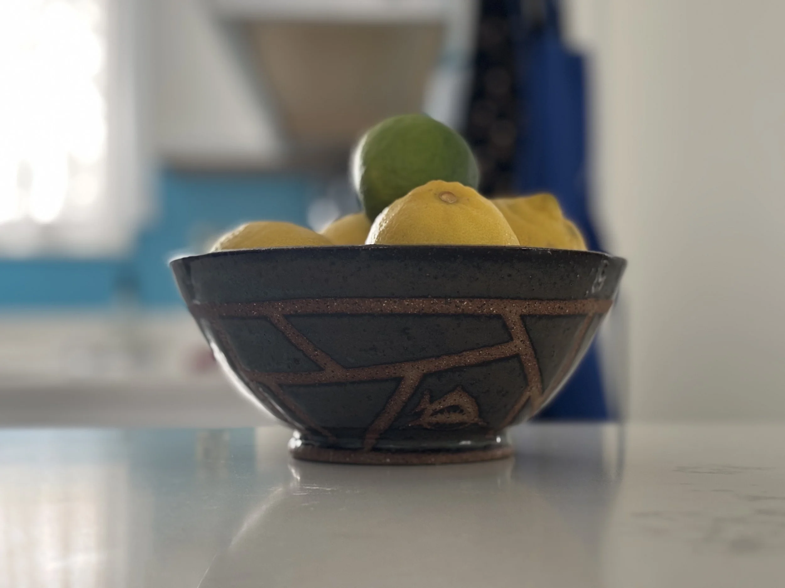 Shark Bite Olive Green Bowl