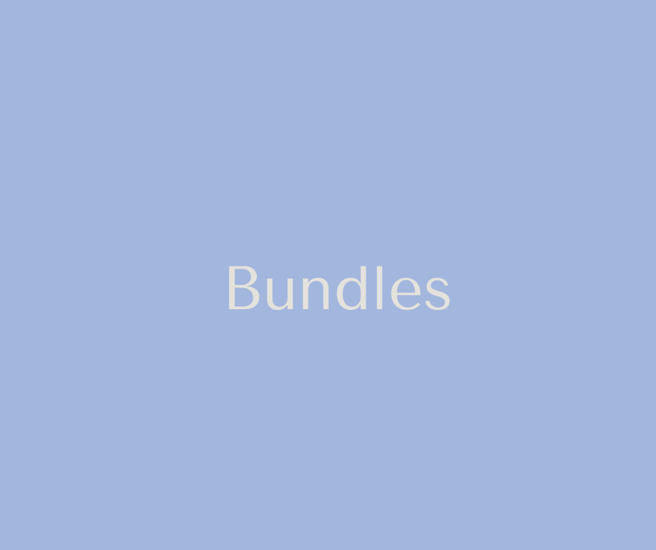 Blue slide with the word 'Bundles' written in the center