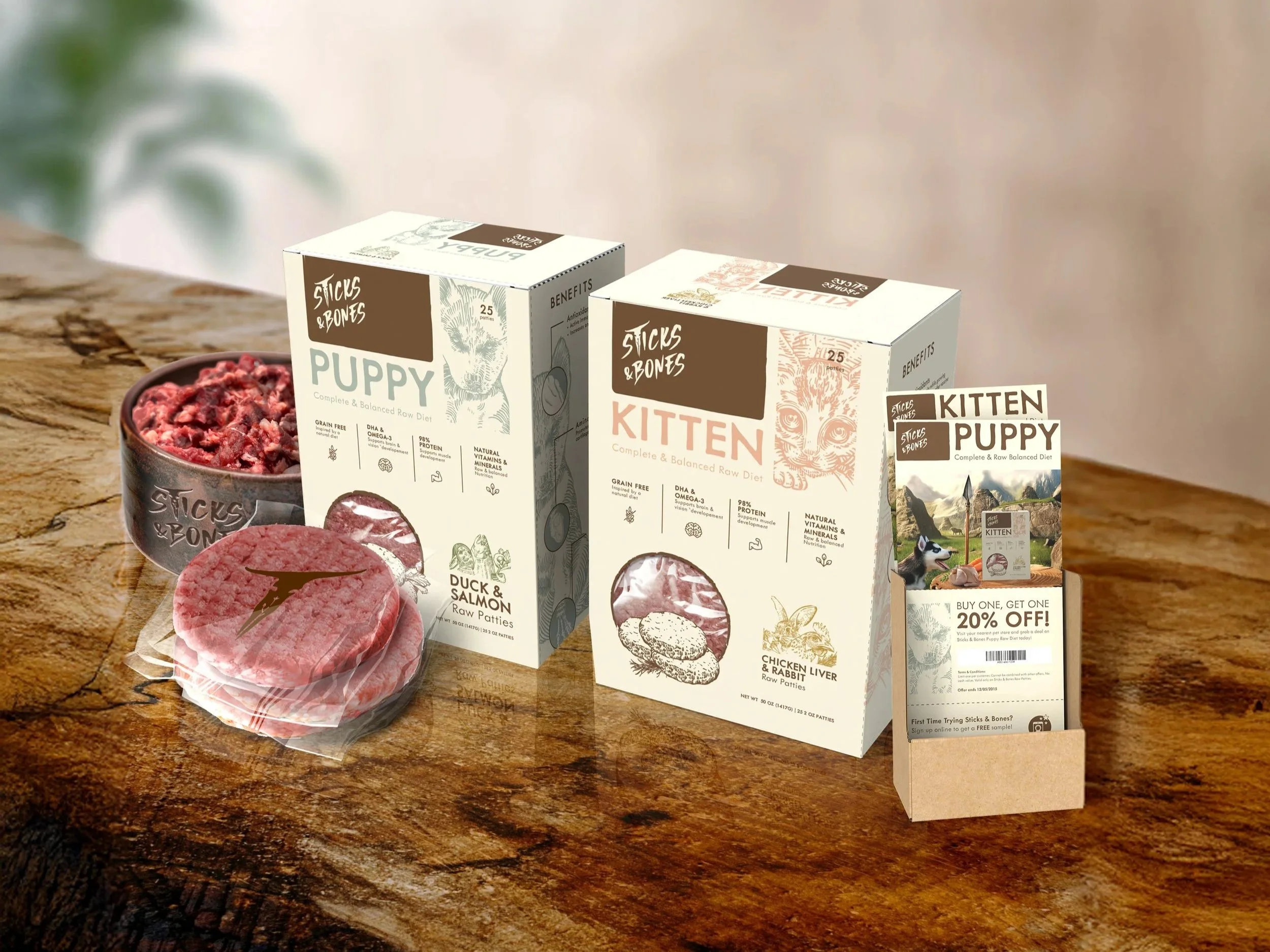 Sticks 'N' Stones – Kitten & Puppy Food Branding + Product Launch