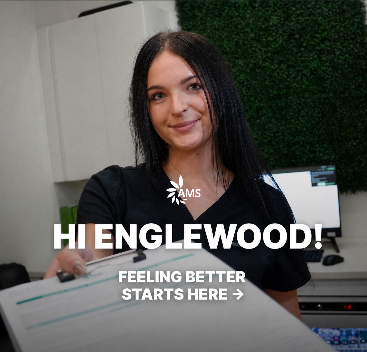 AMS Wellness & IV team member at the Englewood, Florida IV therapy and medical wellness location