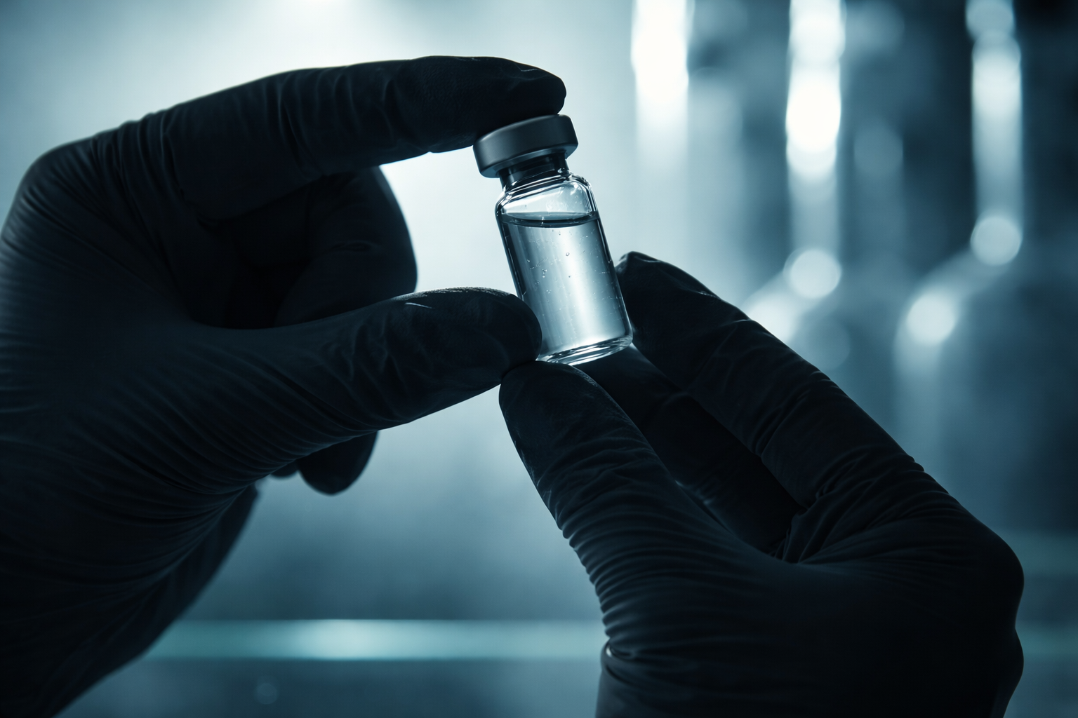 PEPTIDE INJECTIONS COMING OUT A VIAL