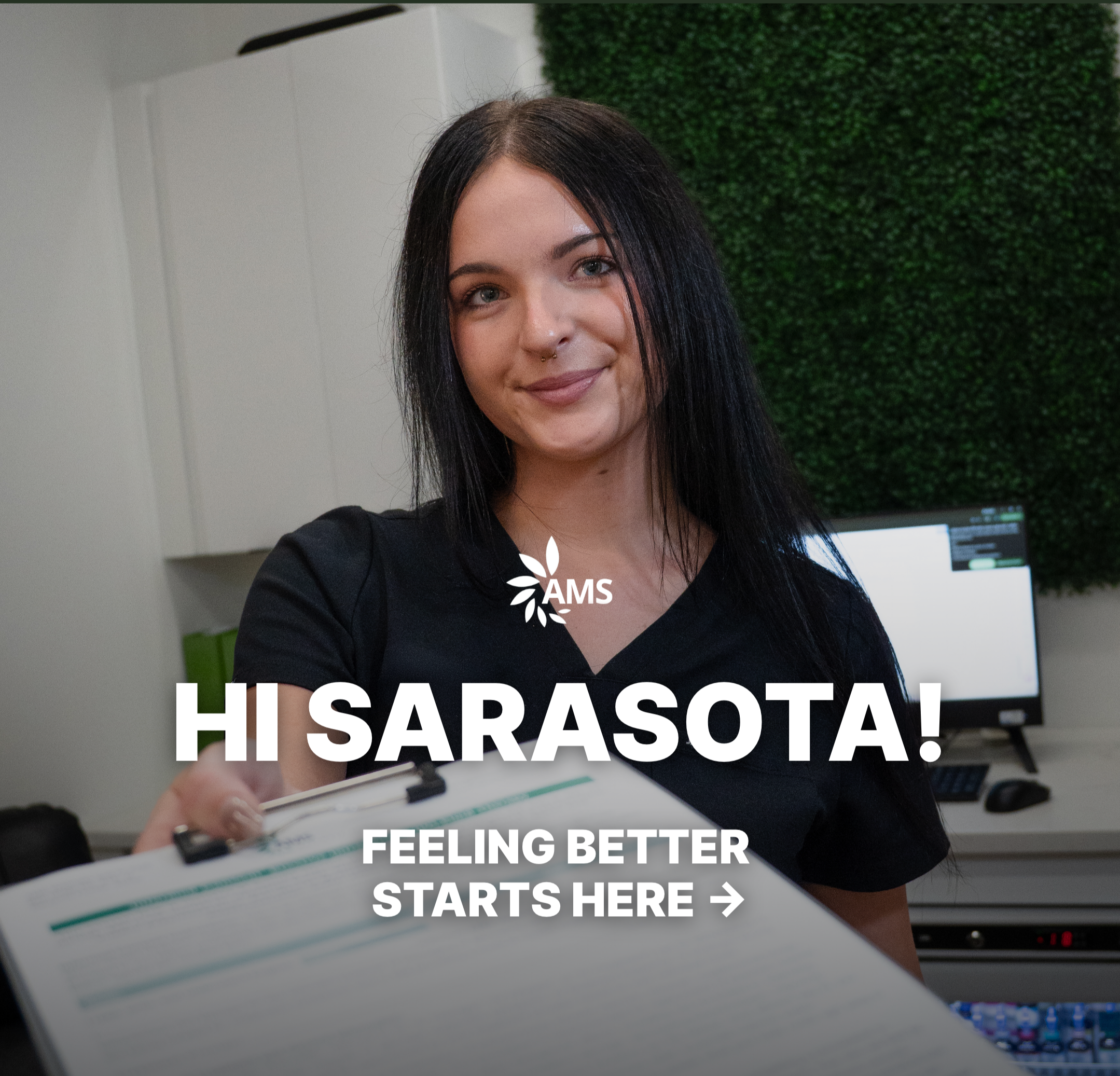 AMS Wellness & IV team member at the Sarasota, Florida medical spa and IV therapy location