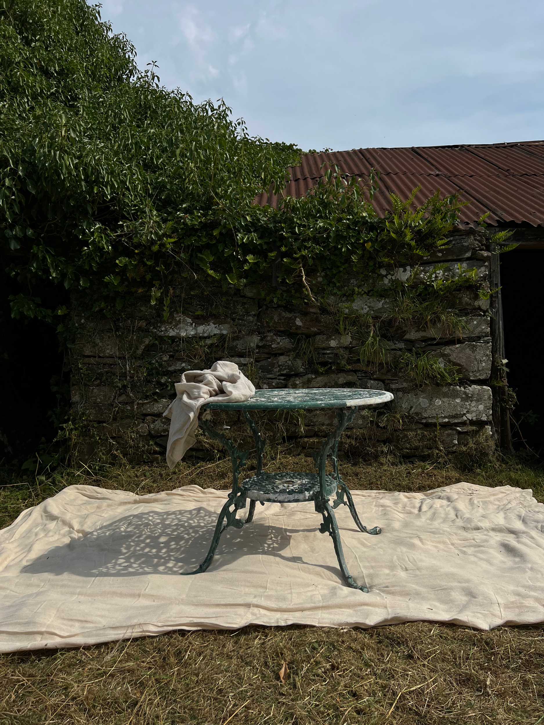 I hand-sanded the table and chairs to strip back years of wear, prepped and primed each piece, then carefully painted them..