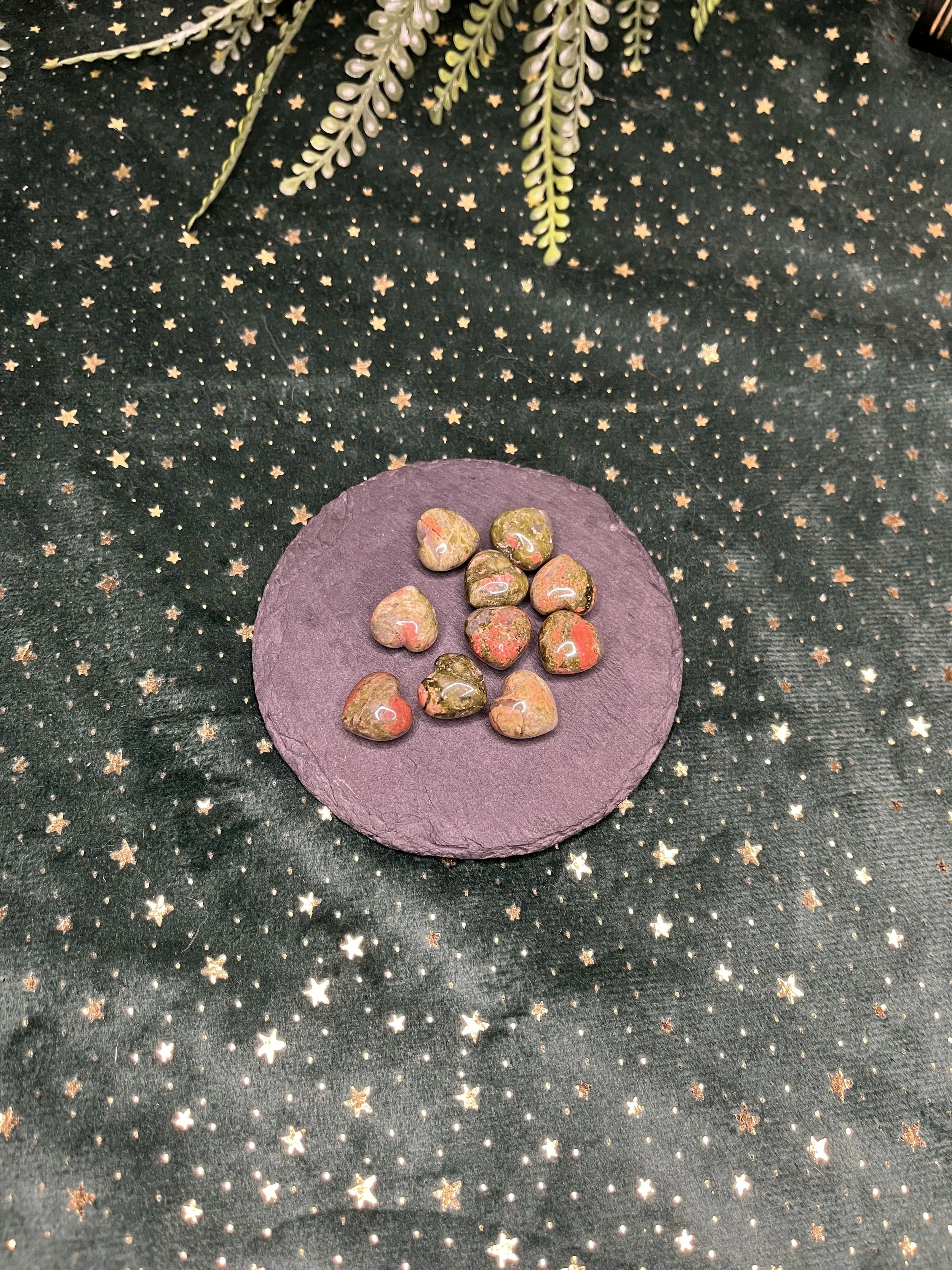 Unakite mini heart