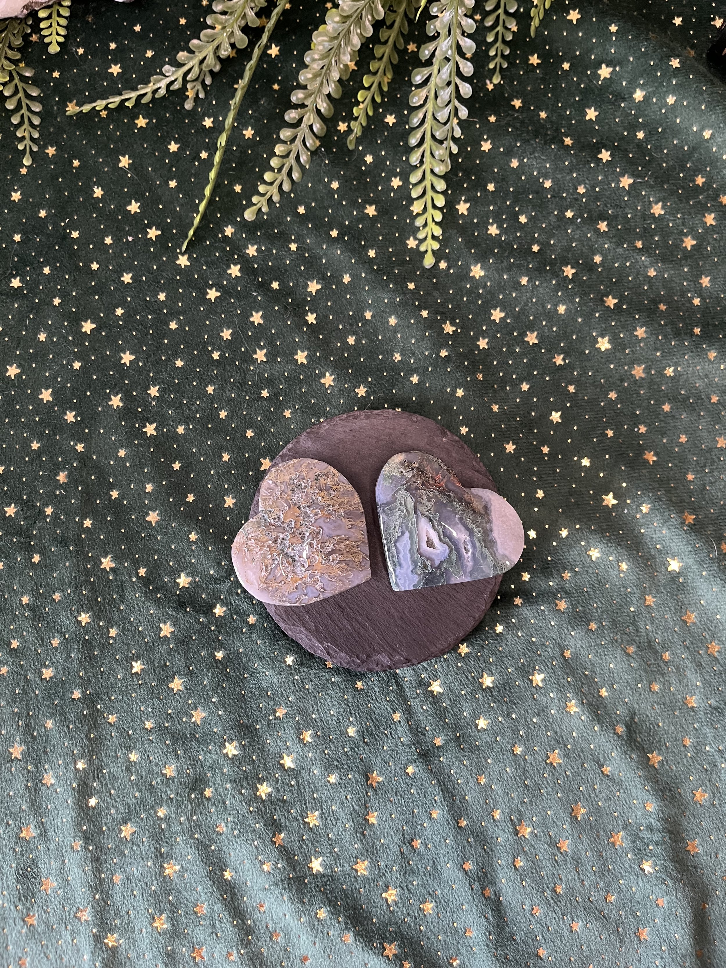Moss Agate heart