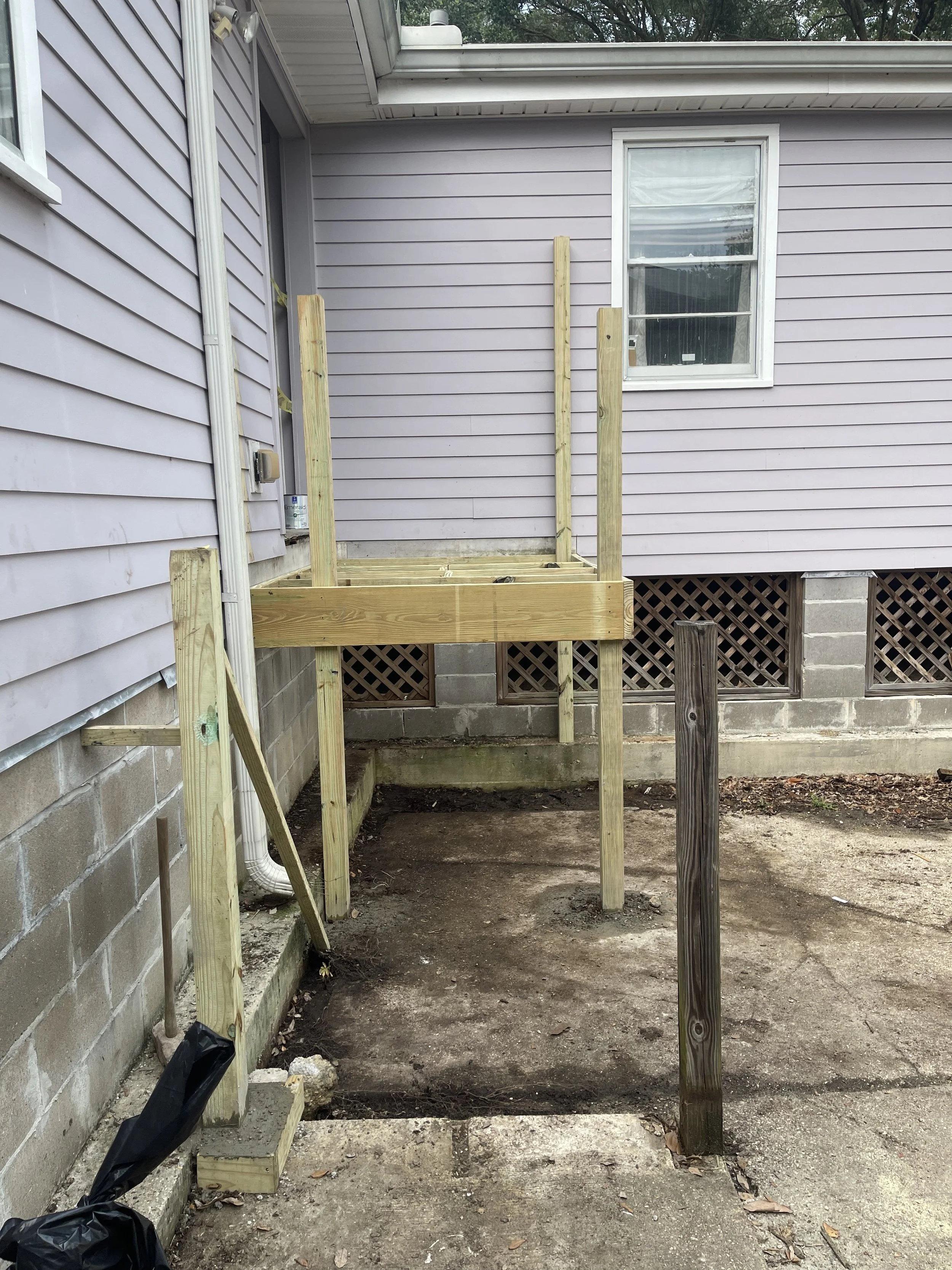 Framing a porch, deck