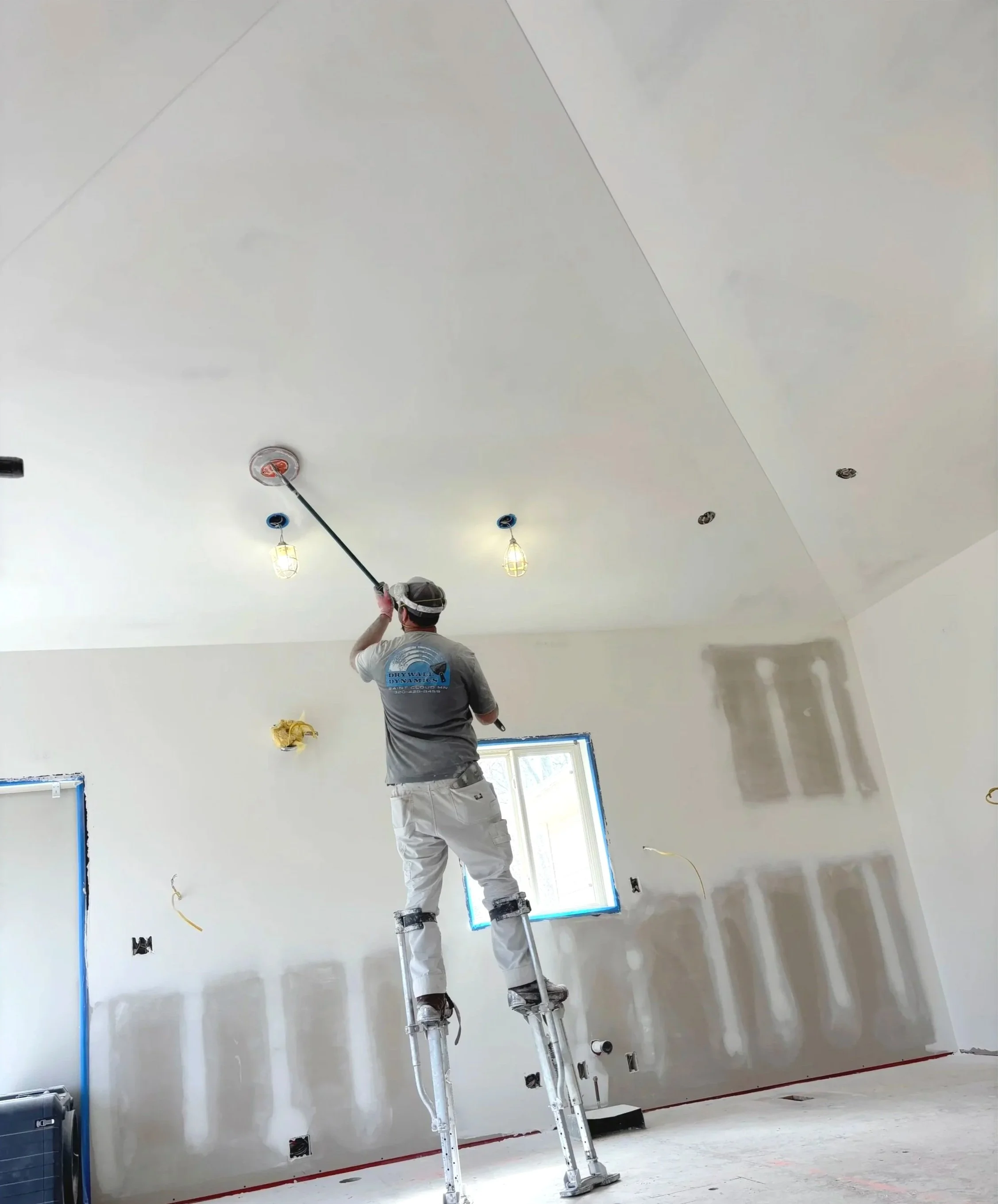 RESIDENTIAL REMODEL SKIM-COAT LEVEL 4 SMOOTH WALLS AND CEILINGS BY DRYWAL DYNAMICS St. Cloud, MN