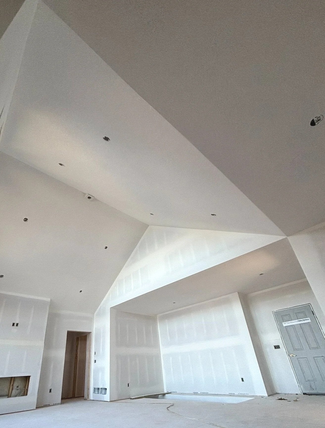 HOTEL HALLWAY DRYWALL FINISH ORANGE PEEL TEXTURE ready for spraying Drywall Dynamics does hotels and apartments too Saint Cloud MN drywaller