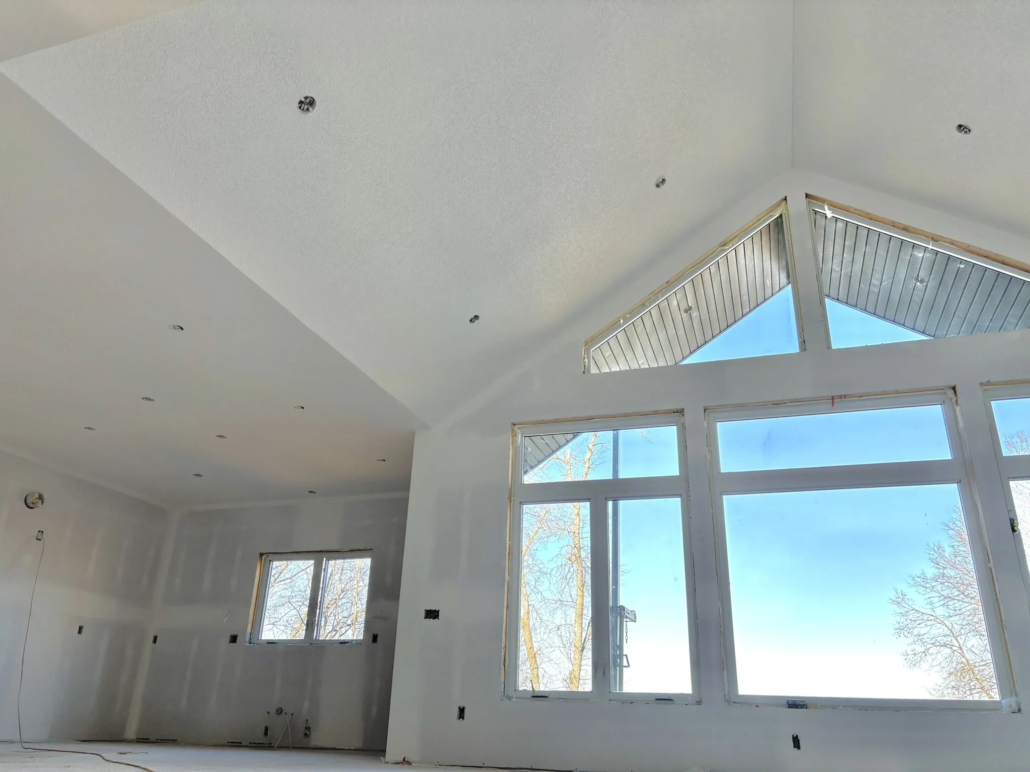 HOTEL HALLWAY DRYWALL FINISH ORANGE PEEL TEXTURE ready for spraying Drywall Dynamics does hotels and apartments too Saint Cloud MN drywaller