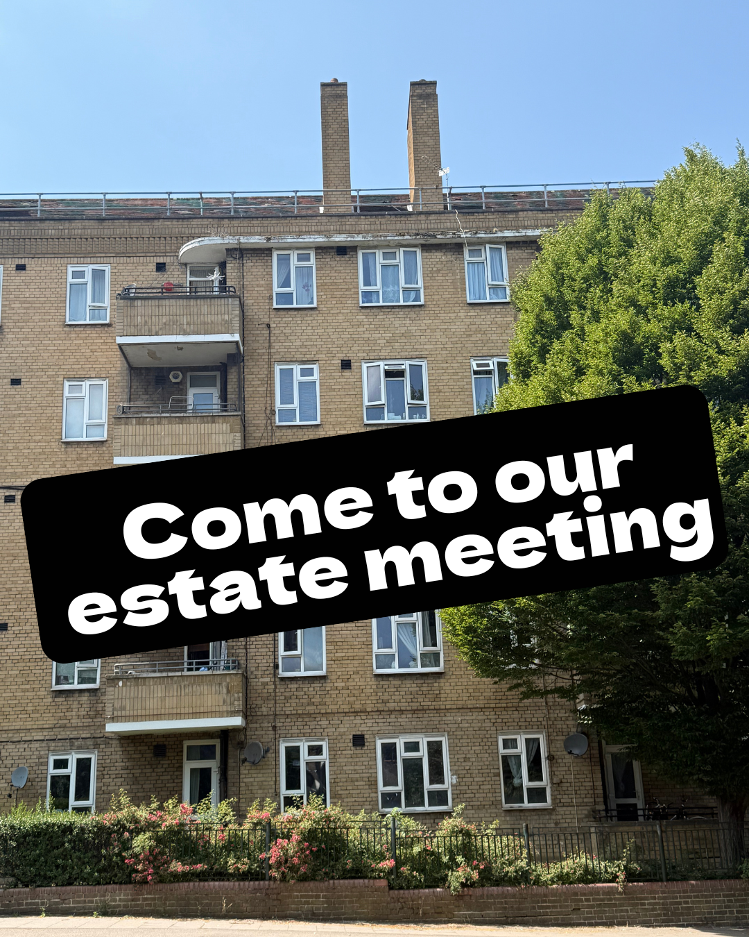 Our next estate meeting is Tuesday 3 February!