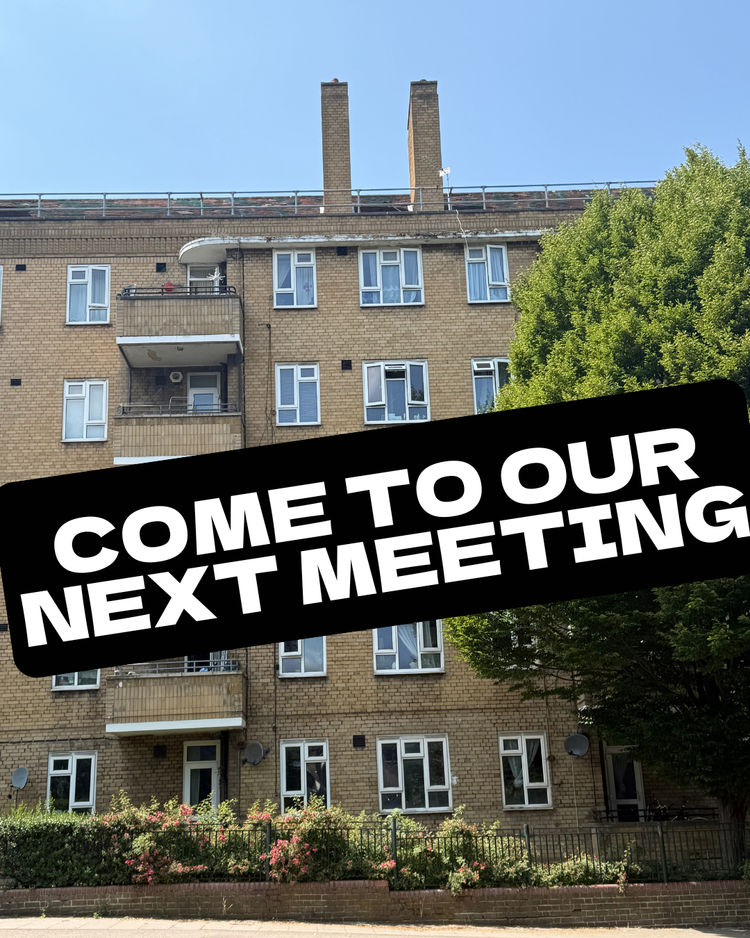 Our next estate meeting is Tuesday 3 March!