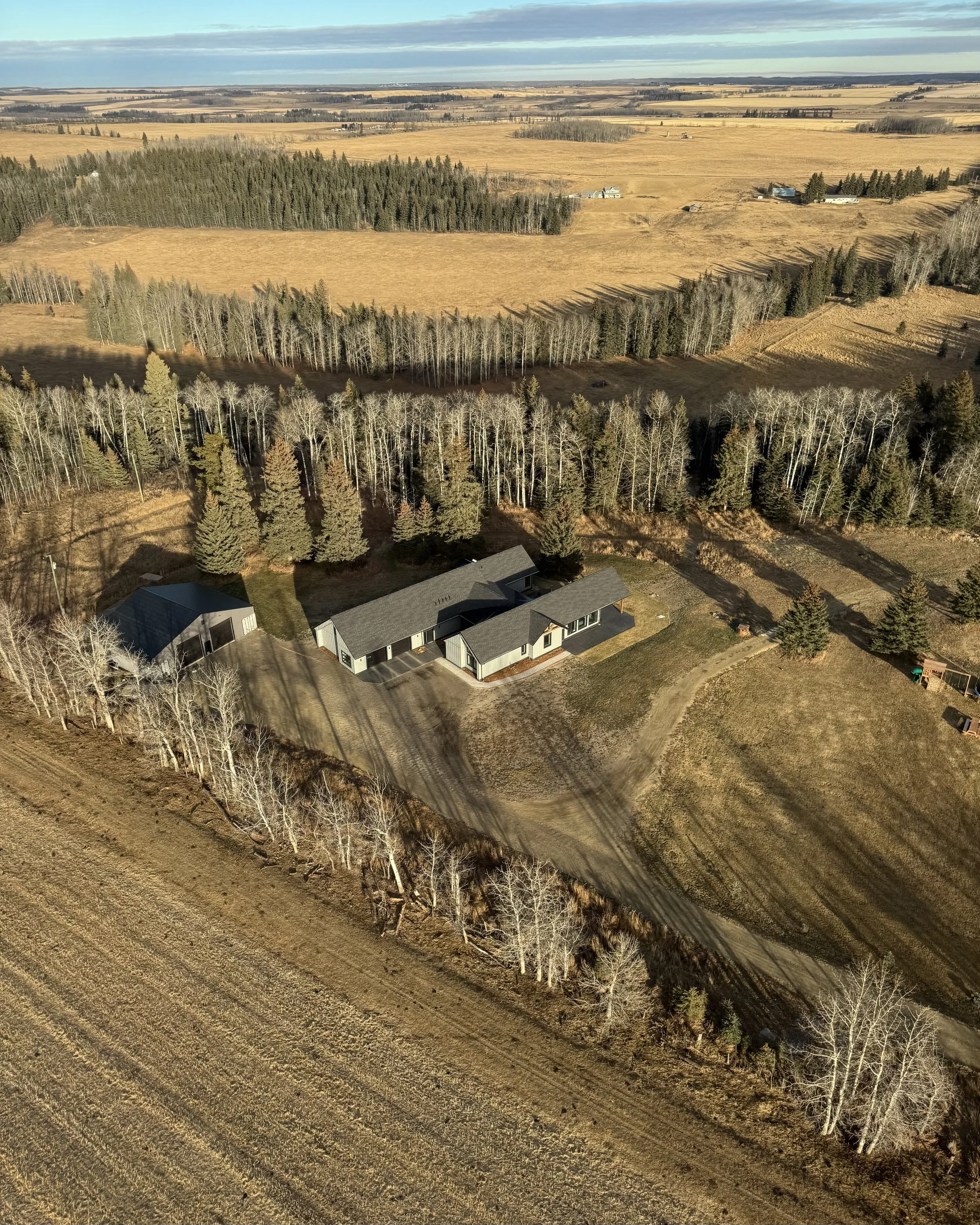 Aerial Shot of Large Custom Show home