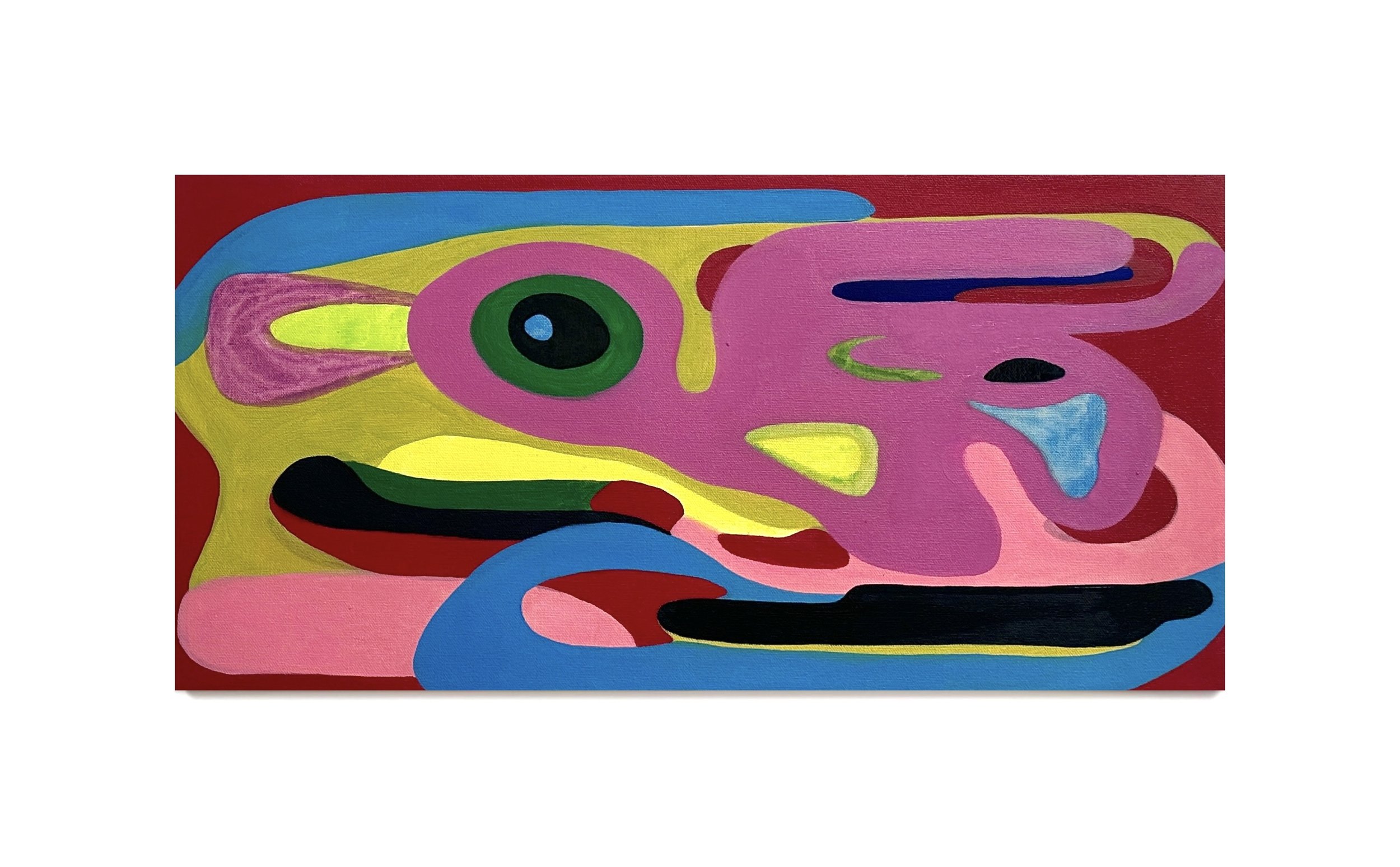 Lucky Bird, Oil on canvas, 12" x 24", 2025
