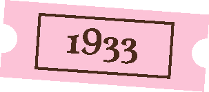 Et billede af en pink billet med teksten '1933'.