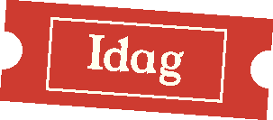 Rødt skilt med hvid tekst: 'Idag'