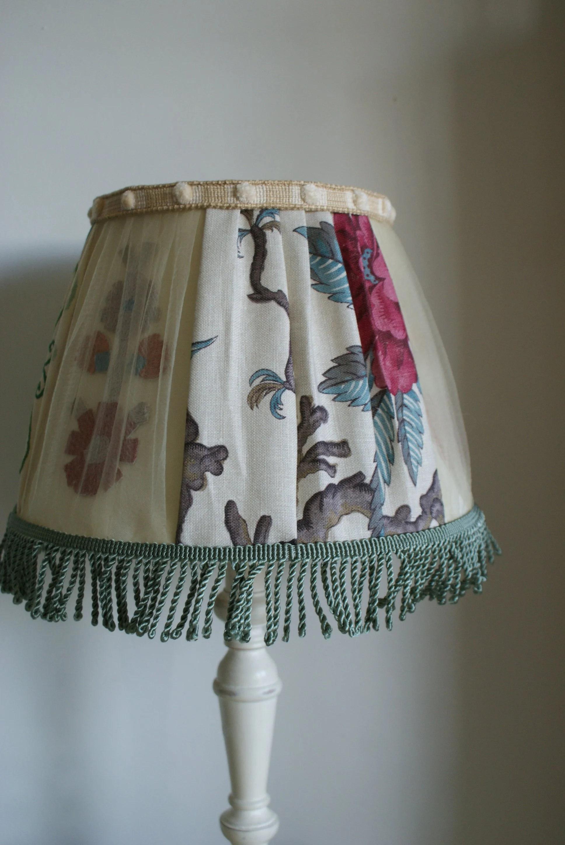 Vintage Embroidery &  Hand Made Applique Lampshade