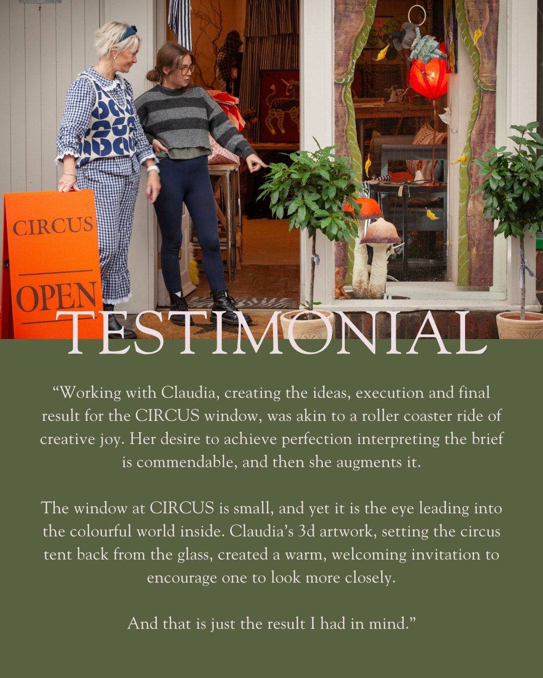 Some more happy feedback from one of my lovely clients @circusmidhurst 

This was such a fun project and you can read more about it over on my website (link in bio). Head to 'Art &amp; Design' and click on 'Murals &amp; Window Design'.

I love creati