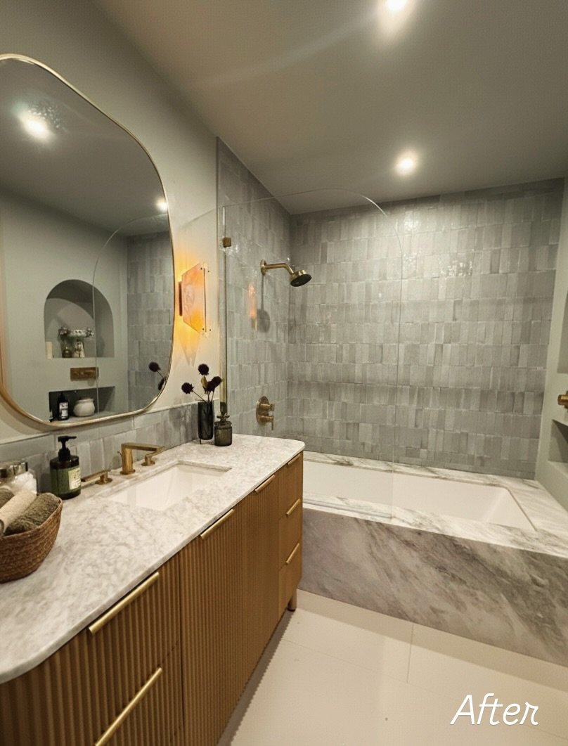 Interior Design goes beyond picking finishes. It is customizing a space to meet your needs and have it be the most beautiful and functional version of itself. Beautiful green color, yes! Incorporating storage 🤌