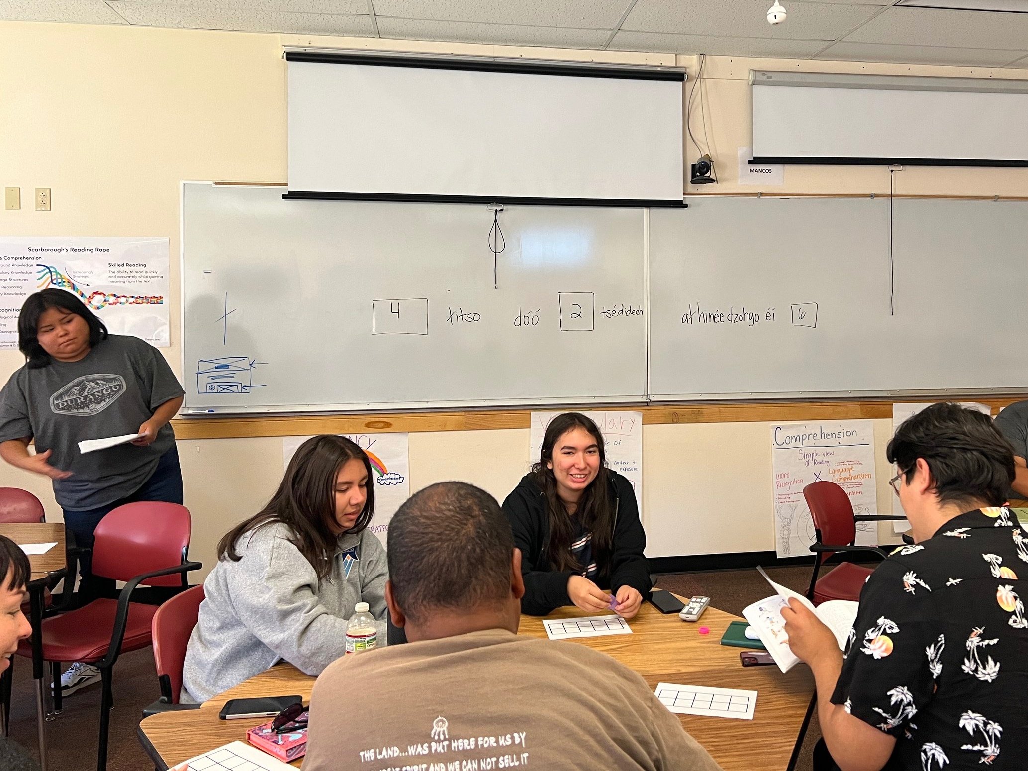 Summer 2025 Institute students TerriLynn Scott's language lesson on math in Diné Bizaad