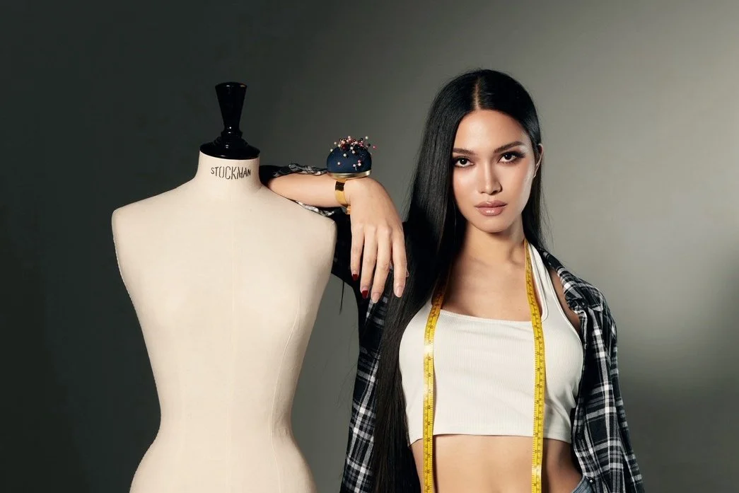 Maxy Harnsongkram, Thai couture designer and founder of MAXY LALA, featured in HOWE Magazine's fashion profile on her international pageant designs.