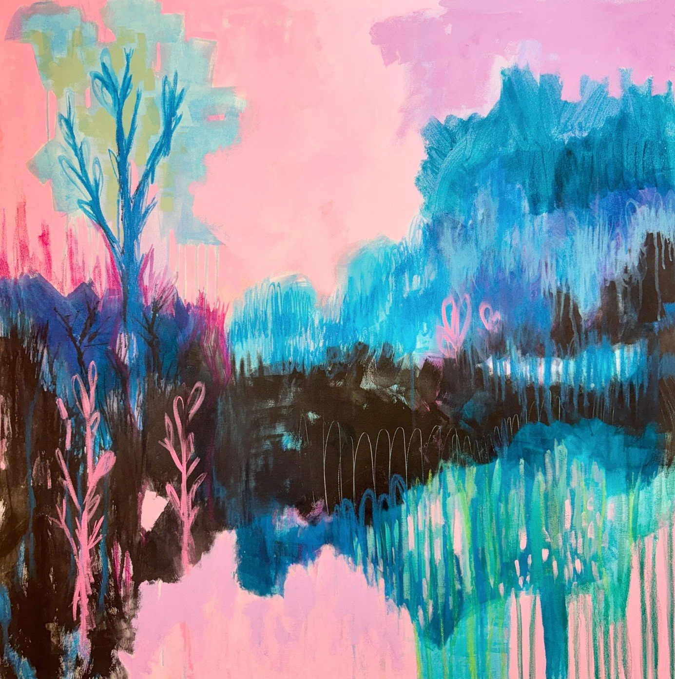 Valon jäljillä 120x120cm Kaisa Hart.jpg