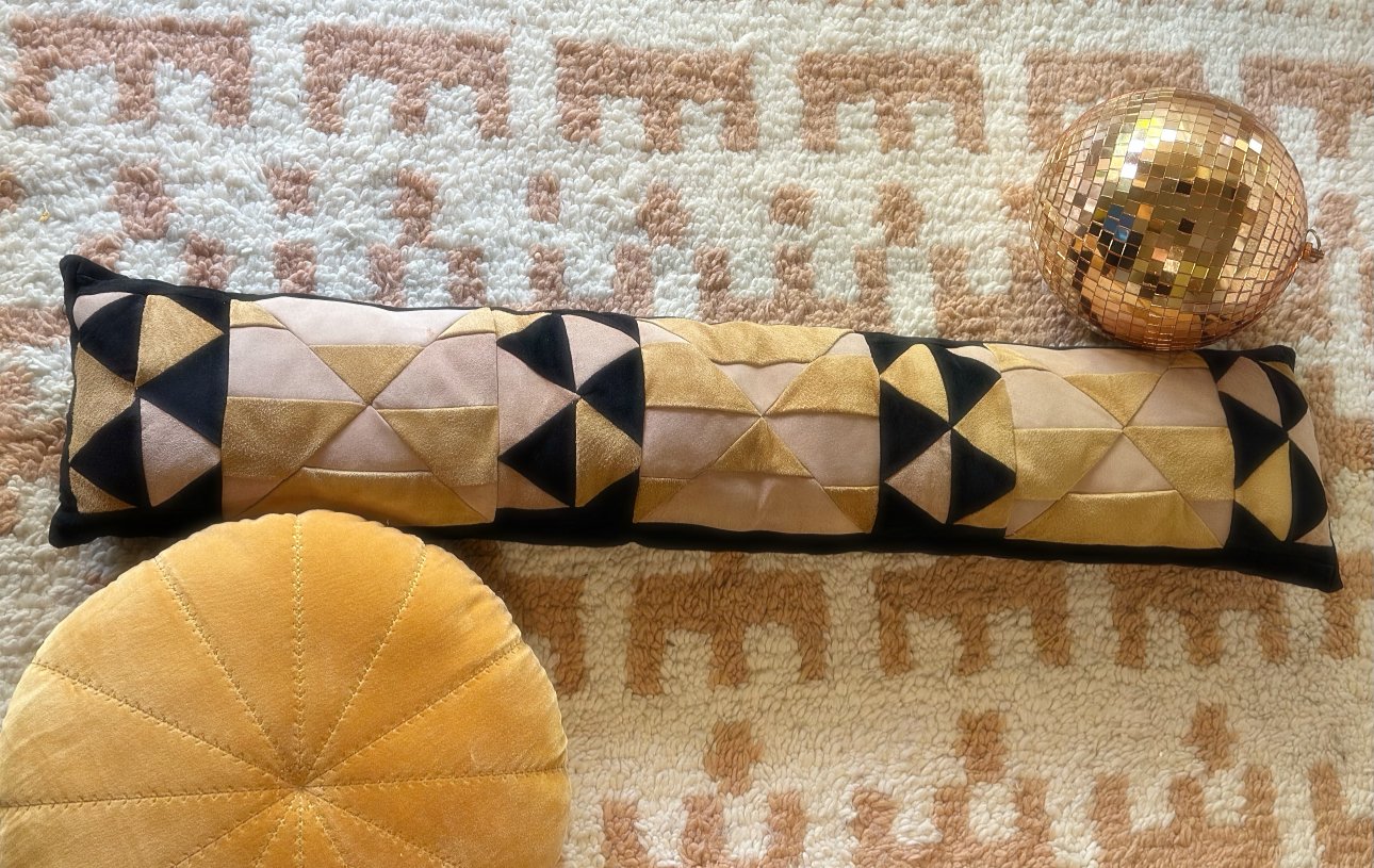 Quilted Suede Cigarette Pillow