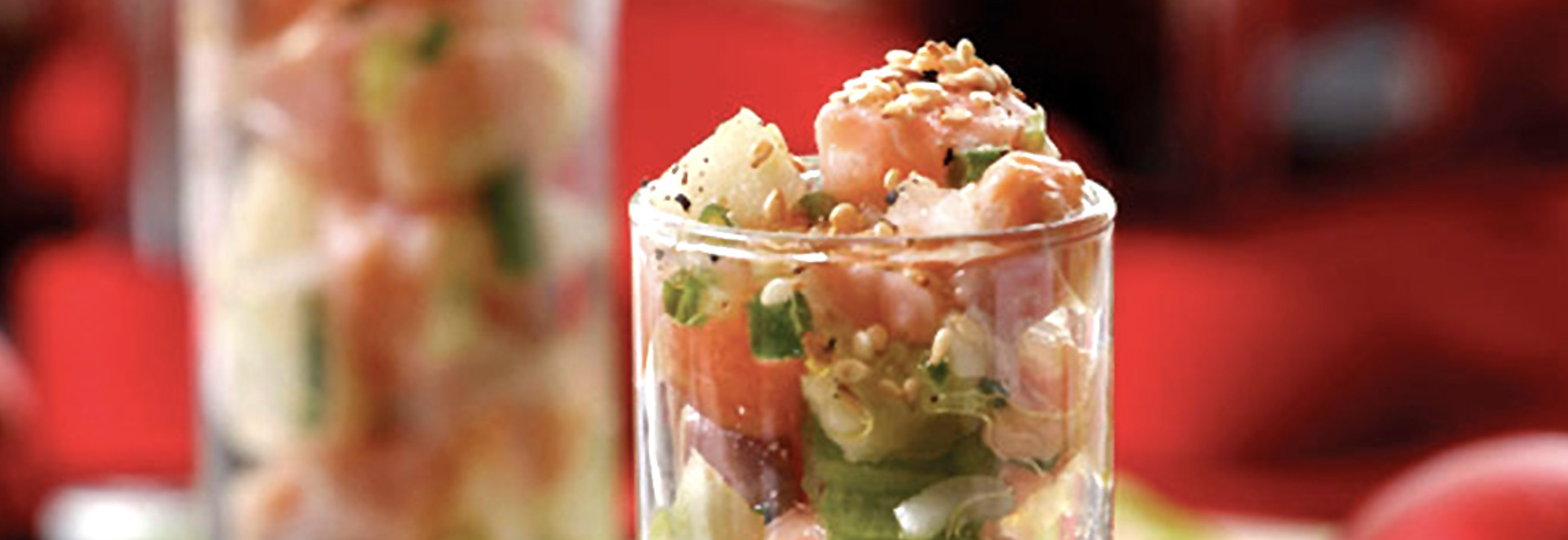 Shot de Salmón de Chile e maçã verde