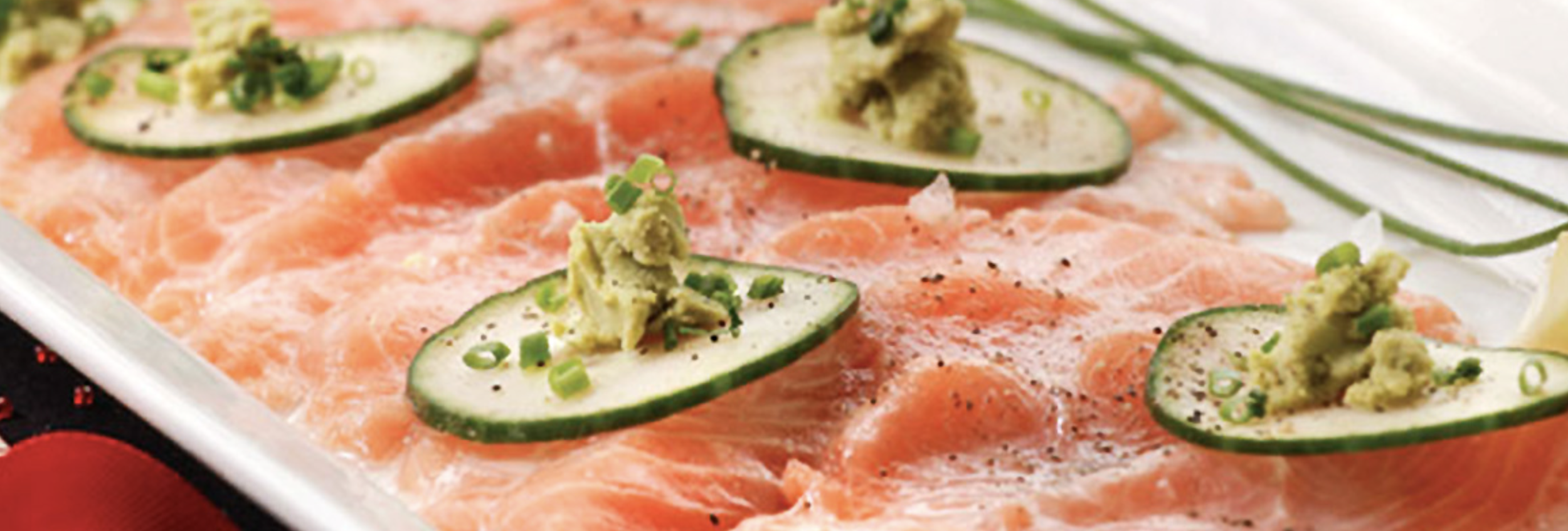 Tiraditos de Salmón de Chile estilo oriental