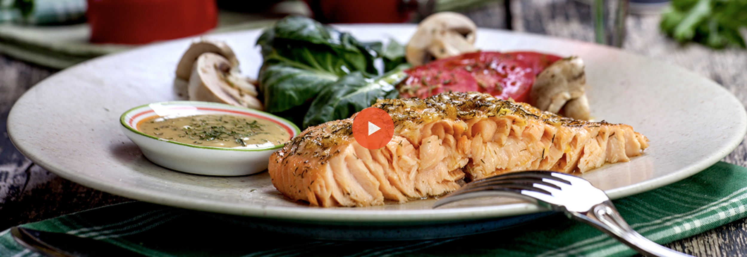 Filés de Salmón de Chile com molho de mostarda e mel