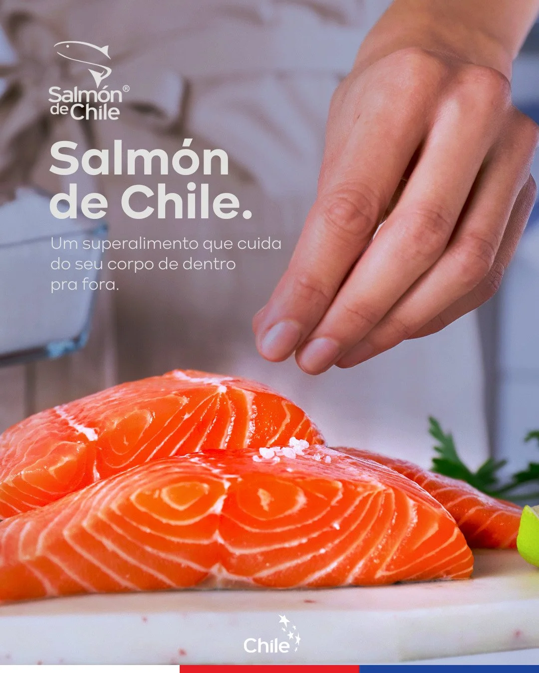 O cuidado come&ccedil;a no prato 🧡

 O Salm&oacute;n de Chile &eacute; rico em &ocirc;mega 3, vitaminas e minerais que fortalecem o corpo, protegem o cora&ccedil;&atilde;o e alimentam o c&eacute;rebro. Saiba mais no link da bio.