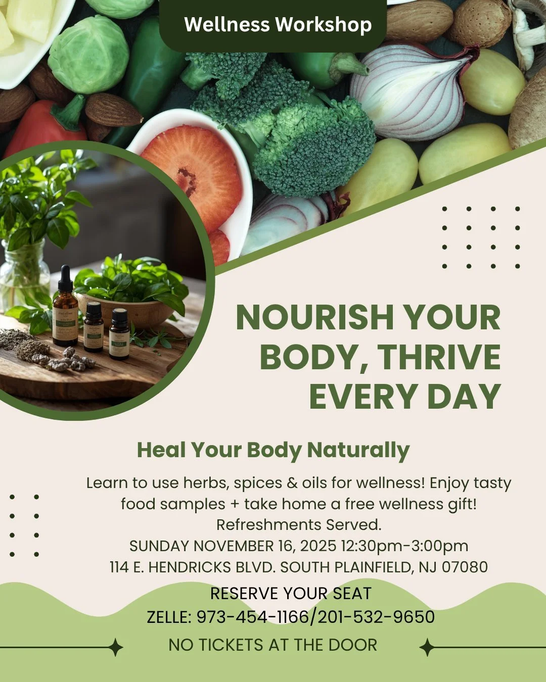 ✨Wellness From Your Kitchen Workshop✨
Discover how to turn your pantry into your personal pharmacy! Join two knowledgeable women&mdash;one a licensed healthcare provider, the other certified in aromatherapy and herbal healing&mdash;for an unforgettab