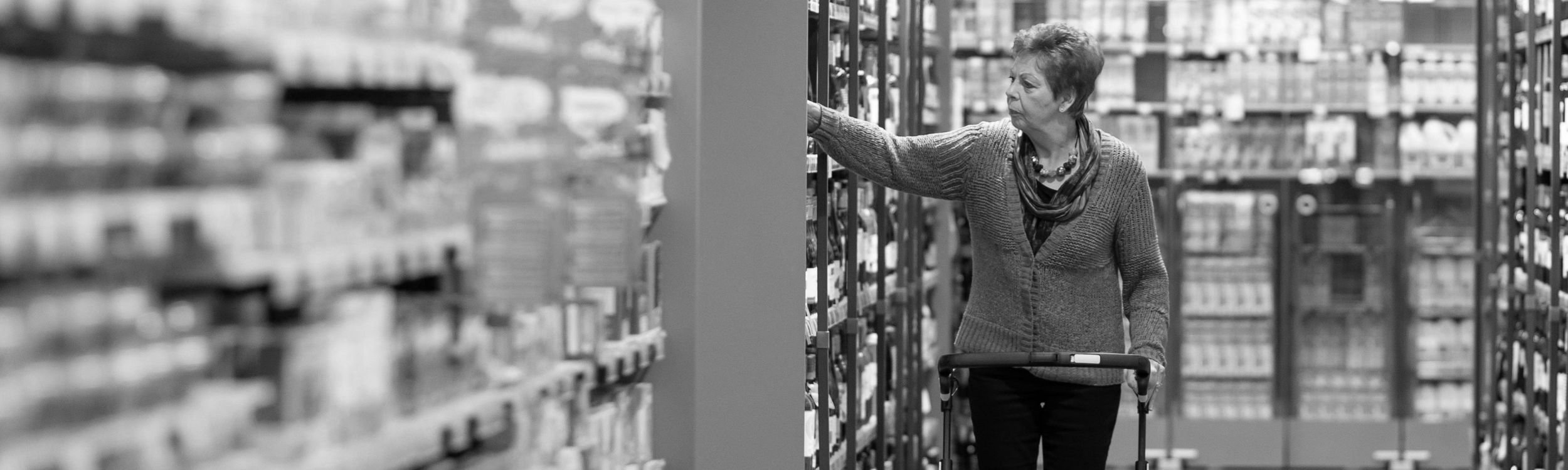 Woman Shopping at Grocery Store