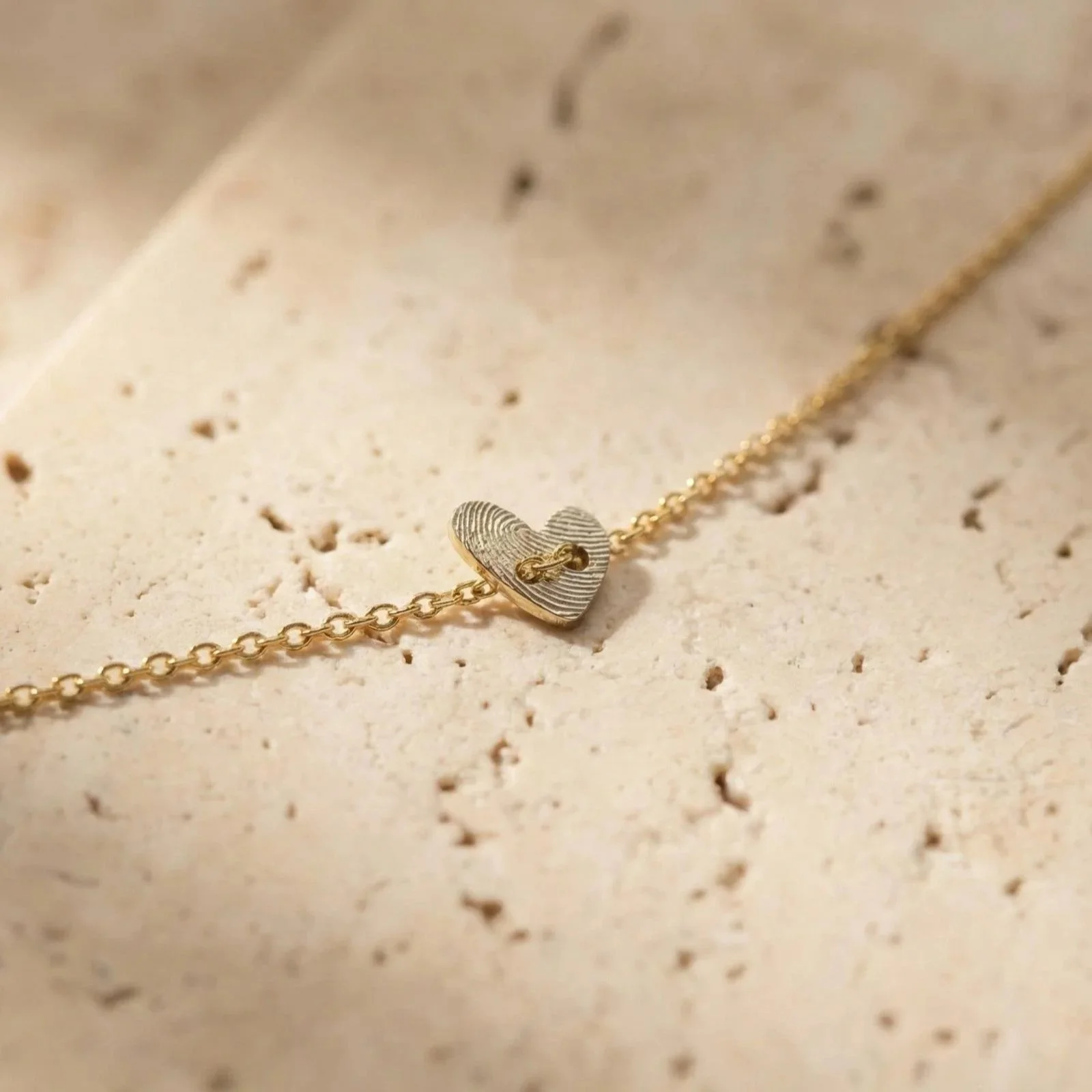 Armband Button Hart met vingerafdruk