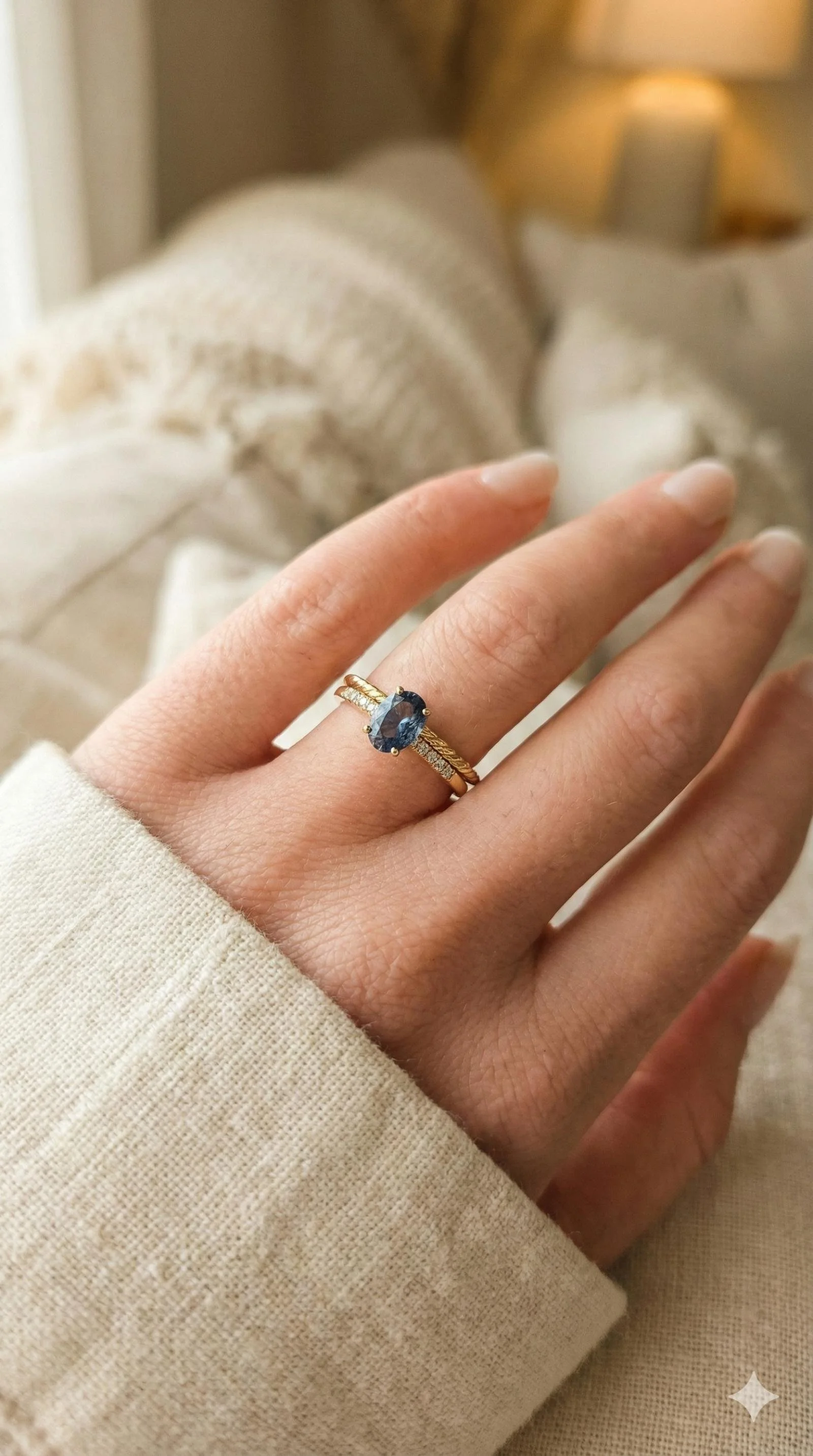 Martha Bling - Saffier ovaal