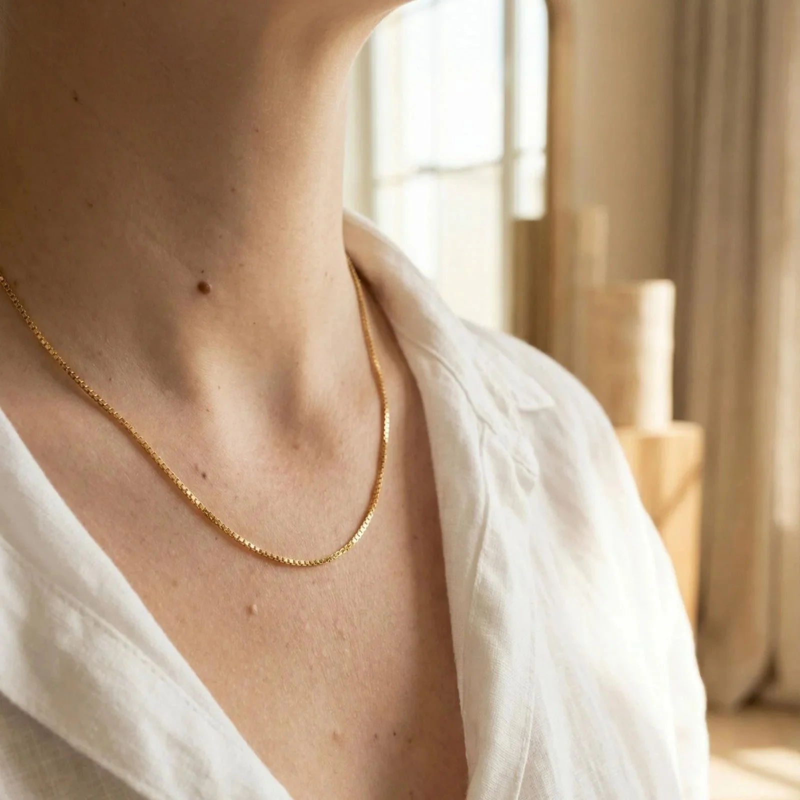 Basisketting Box - Geel goud